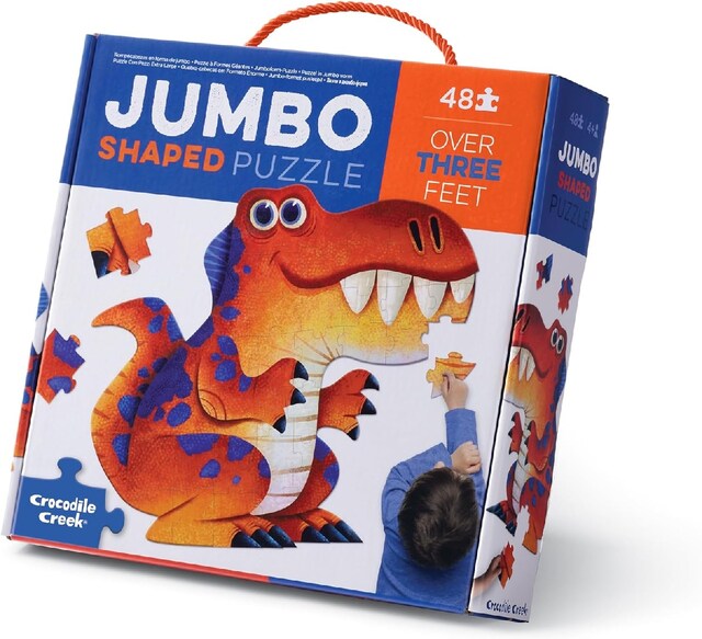 Imagem 0 de Puzzle de Chão em Formato Jumbo: Dinossauro - 48 Peças