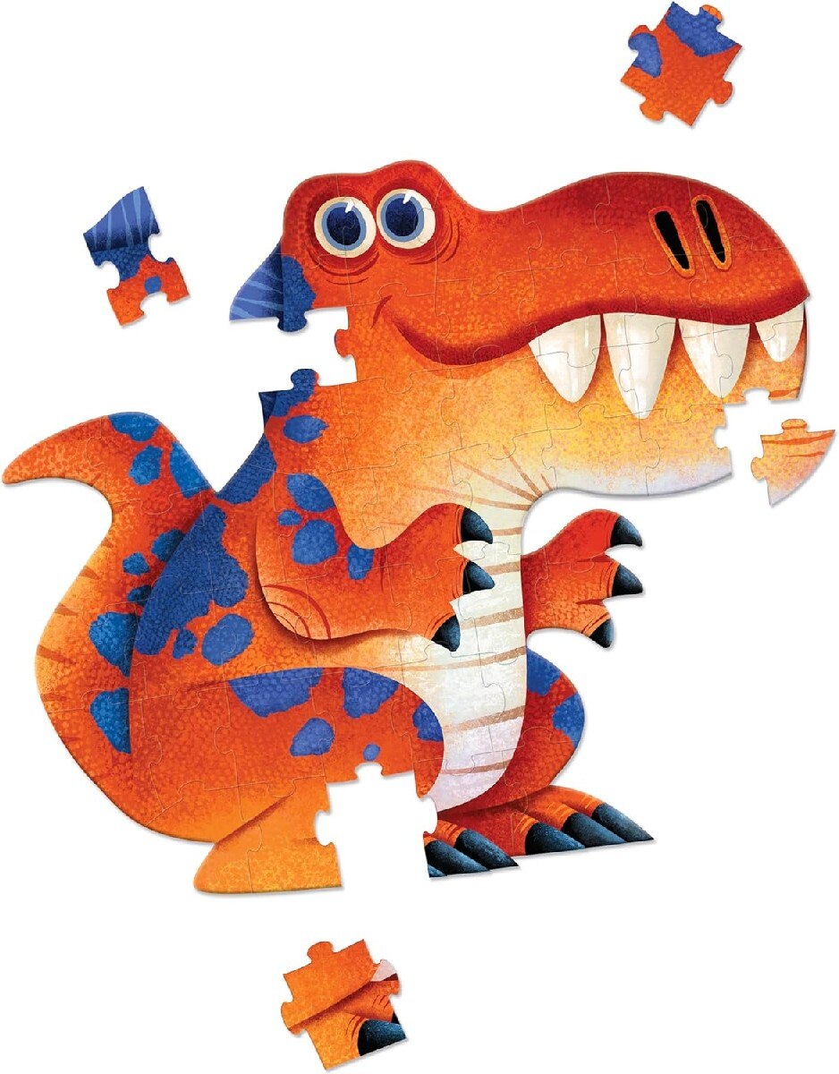 Puzzle de Chão em Formato Jumbo: Dinossauro - 48 Peças 2