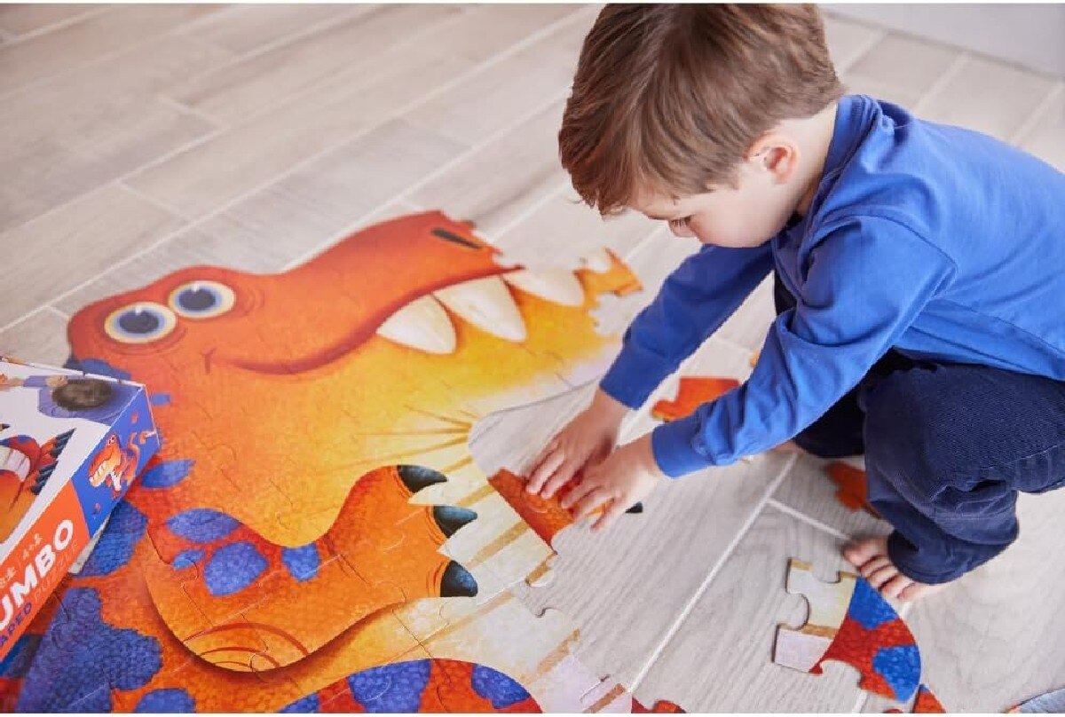 Puzzle de Chão em Formato Jumbo: Dinossauro - 48 Peças 4