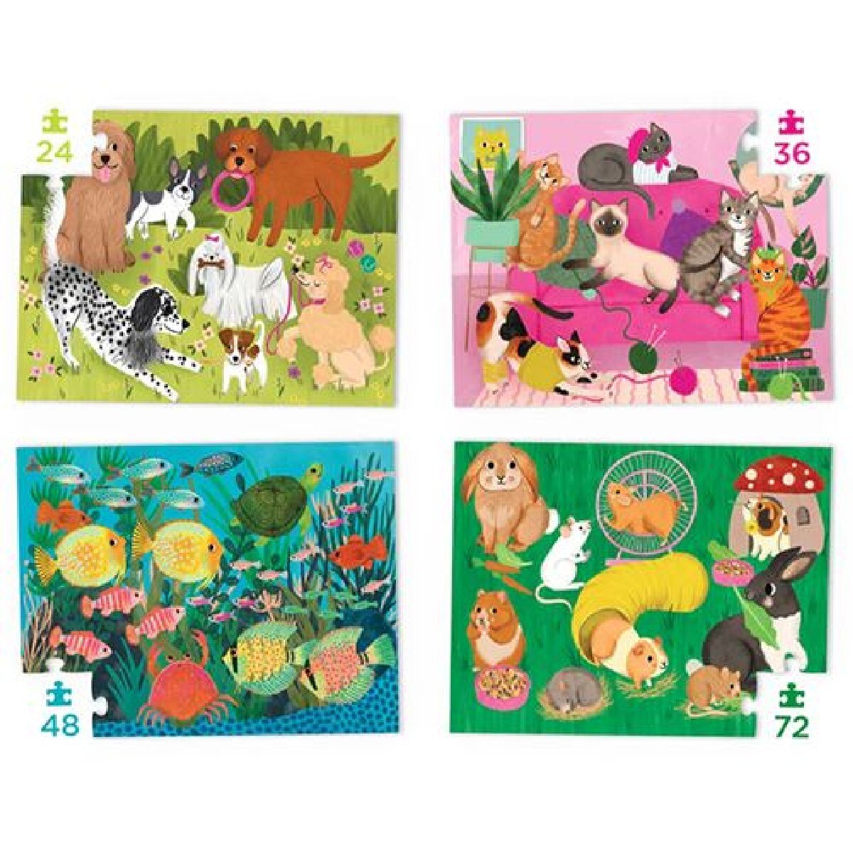 Puzzle Progressivo, Animais de Estimação - Mala com 4 Puzzles 2