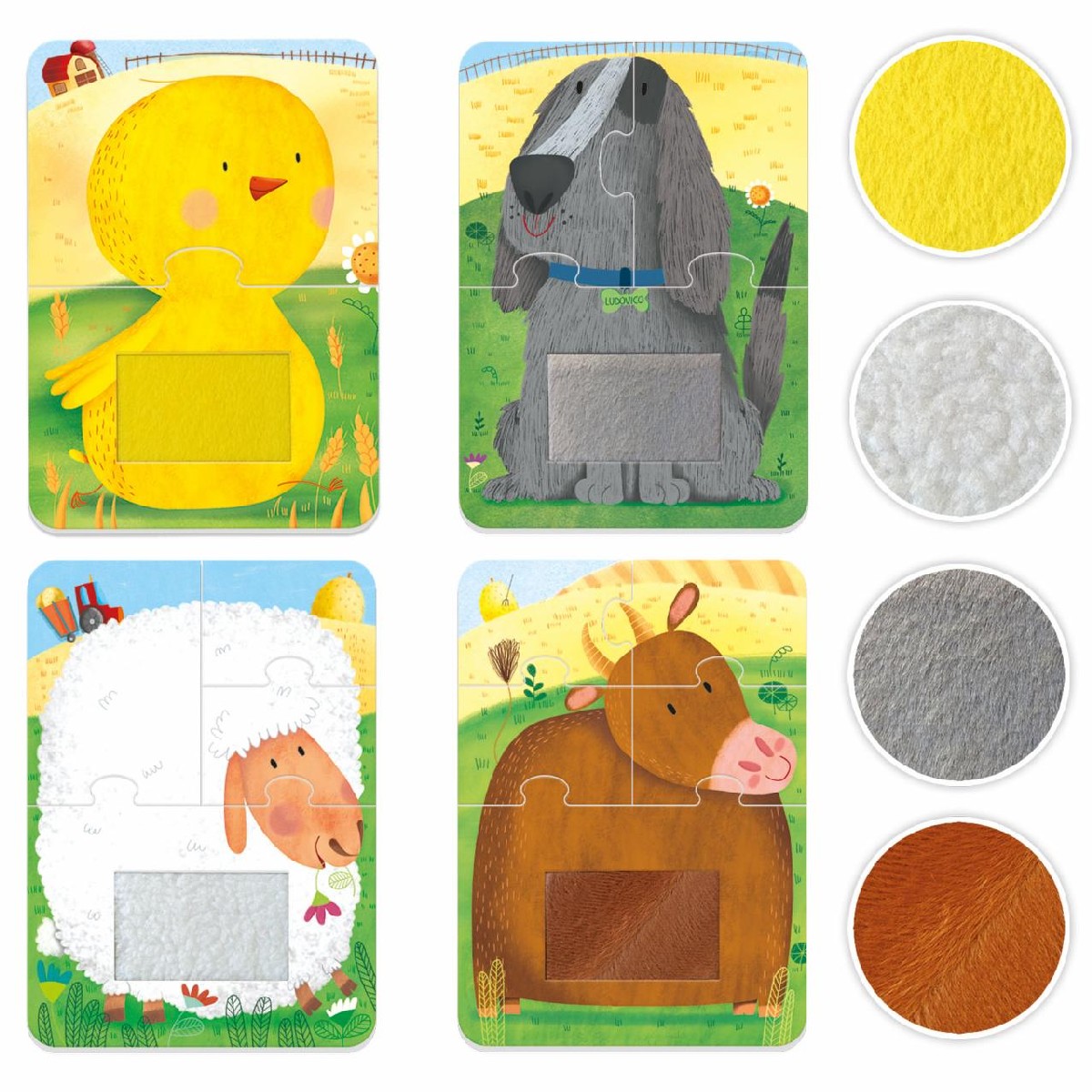 Puzzle Táctil: Farm Animals - 14 Peças 2