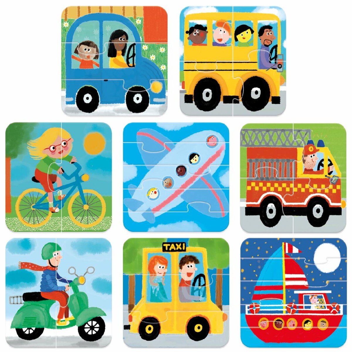 8 Puzzles Progressivos: Vehicles - 28 Peças 2