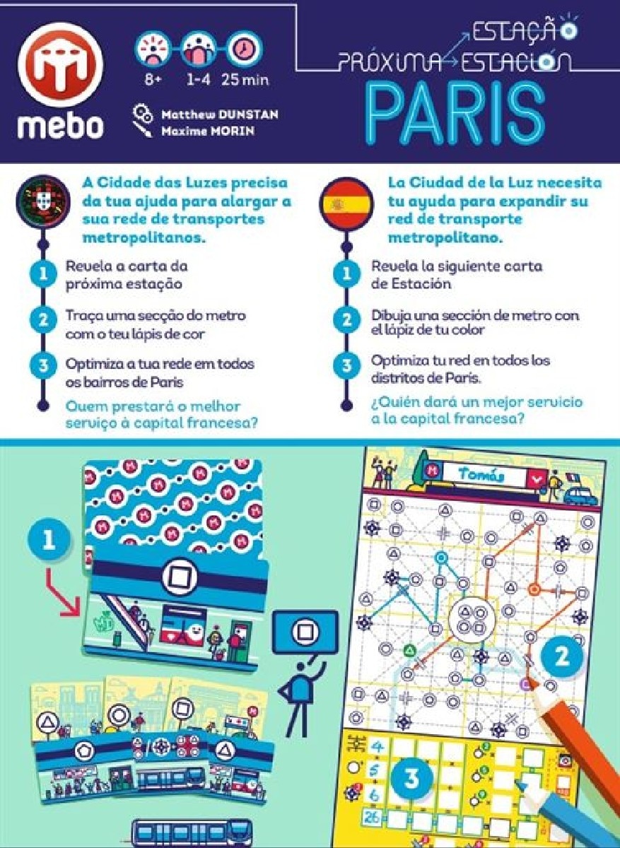 Jogo de Tabuleiro Próxima Estação: Paris 2