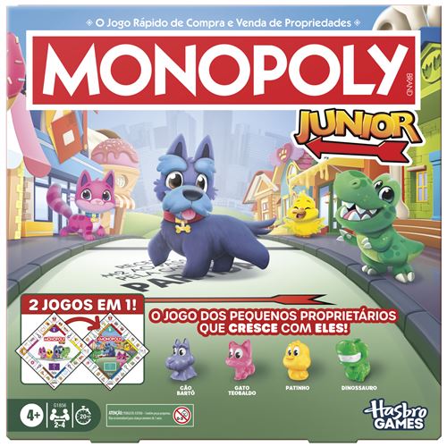 Imagem 0 de Jogo Monopoly Júnior - 2 em 1