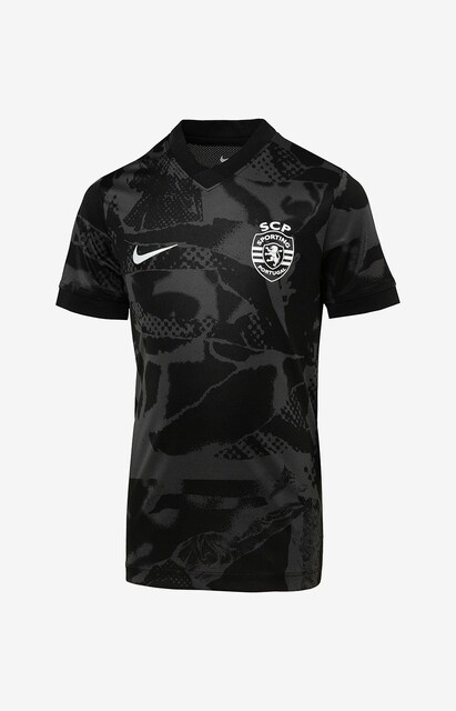 Imagem 0 de T-Shirt Preta de Aquecimento Criança Sporting C.P. 25/26