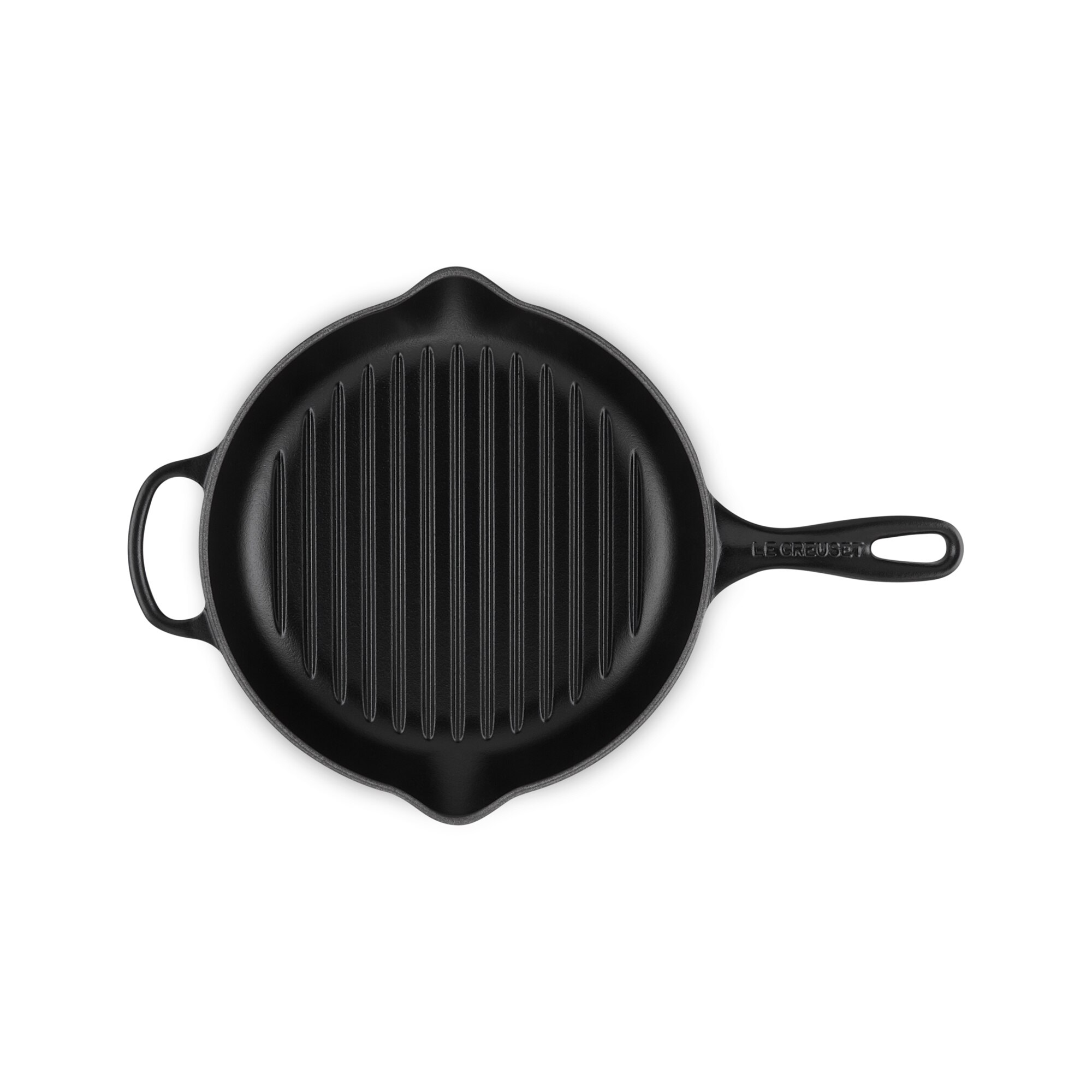 Frigideira Skillet redonda de ferro fundido Le Creuset Preto mate-4