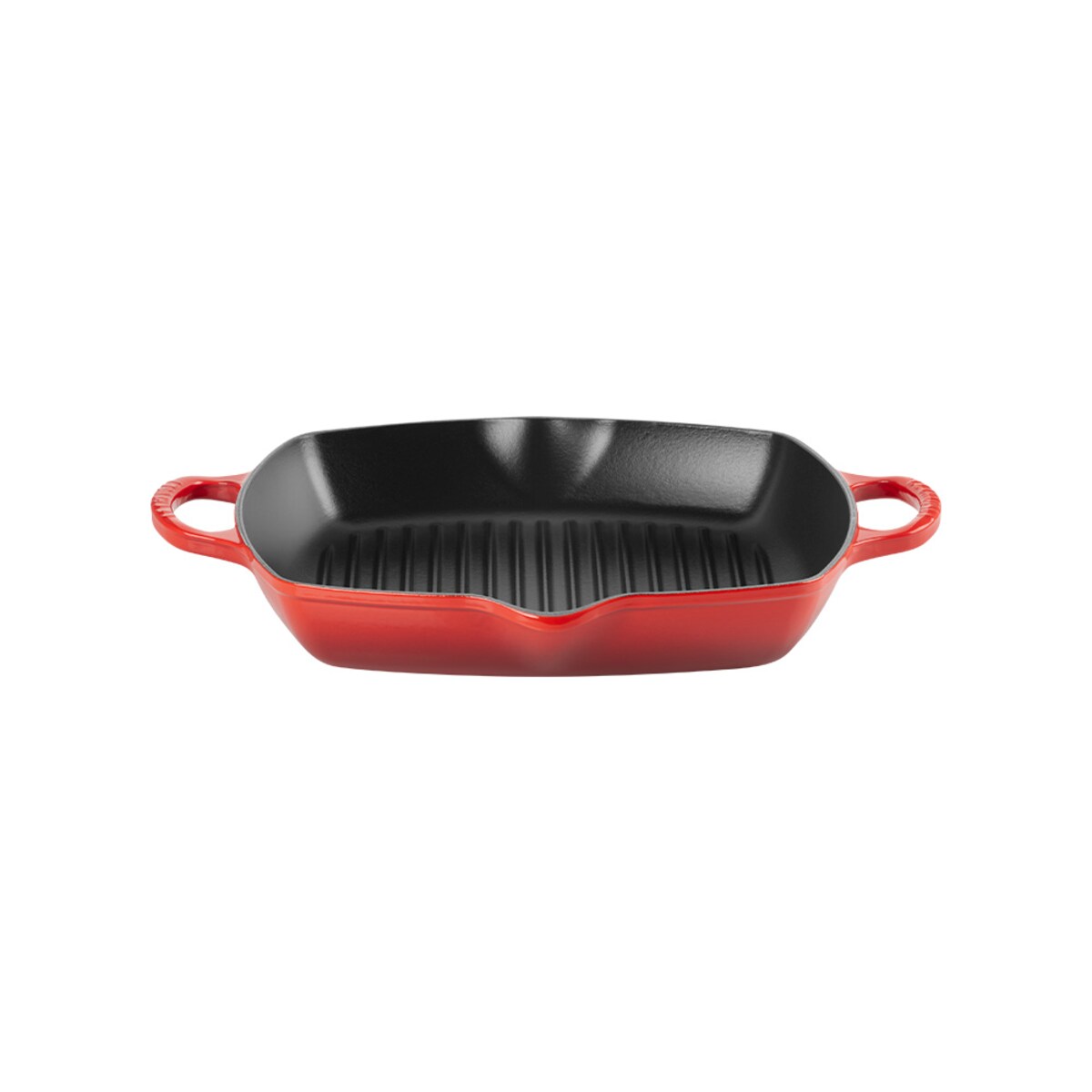 Skillet grill alta quadrada de ferro fundido Le Creuset Cereja-2