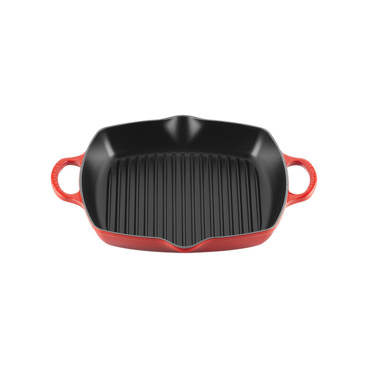 Skillet grill alta quadrada de ferro fundido Le Creuset Cereja-3