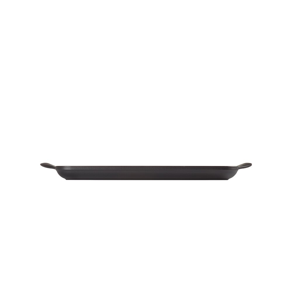 Grelhador rectangular de ferro fundido Le Creuset Preto mate-2