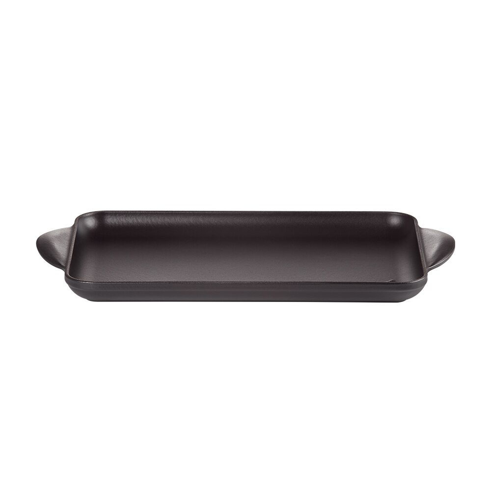 Grelhador rectangular de ferro fundido Le Creuset Preto mate-3
