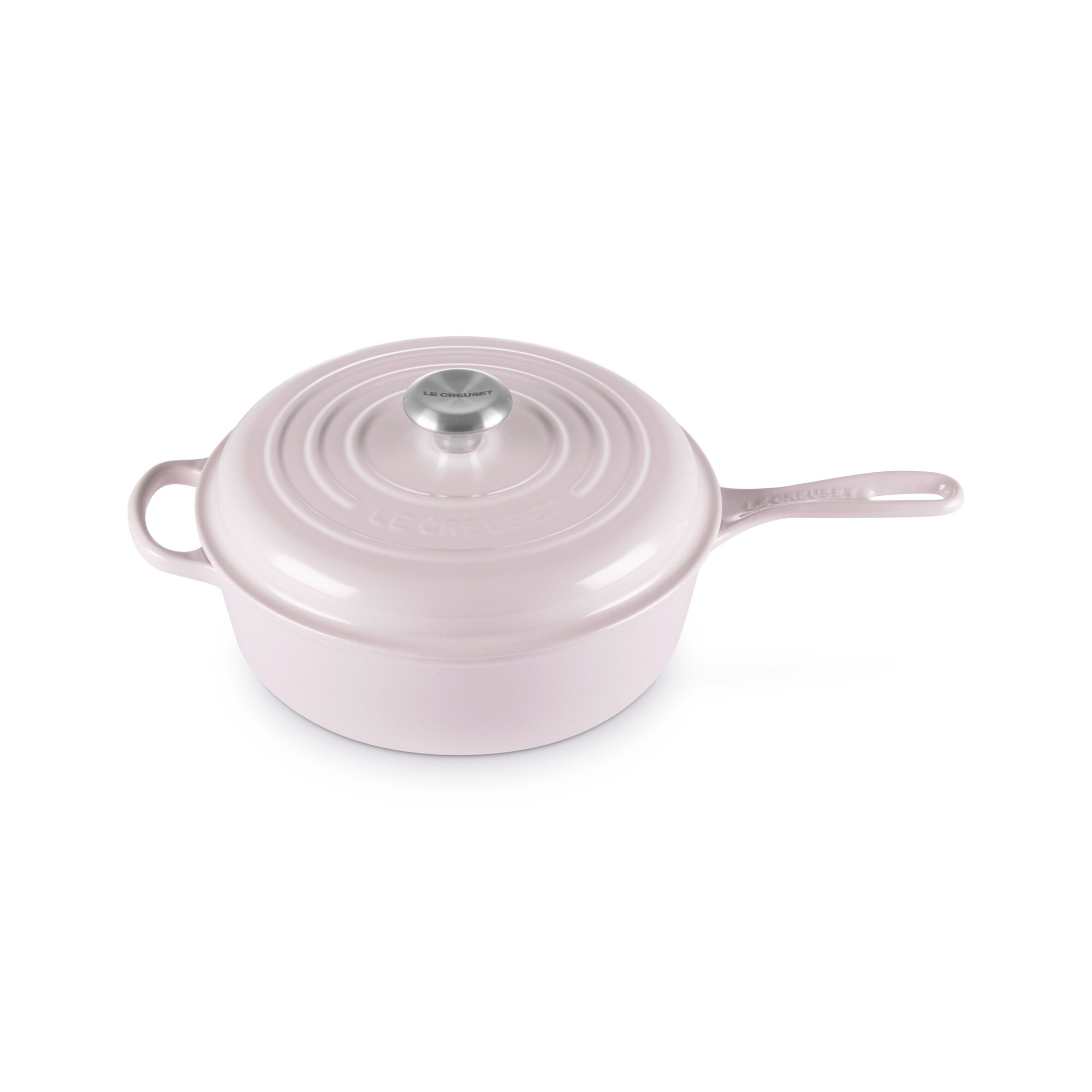 Tacho com cabo de ferro fundido com cabo Le Creuset Rosa-pálido-2