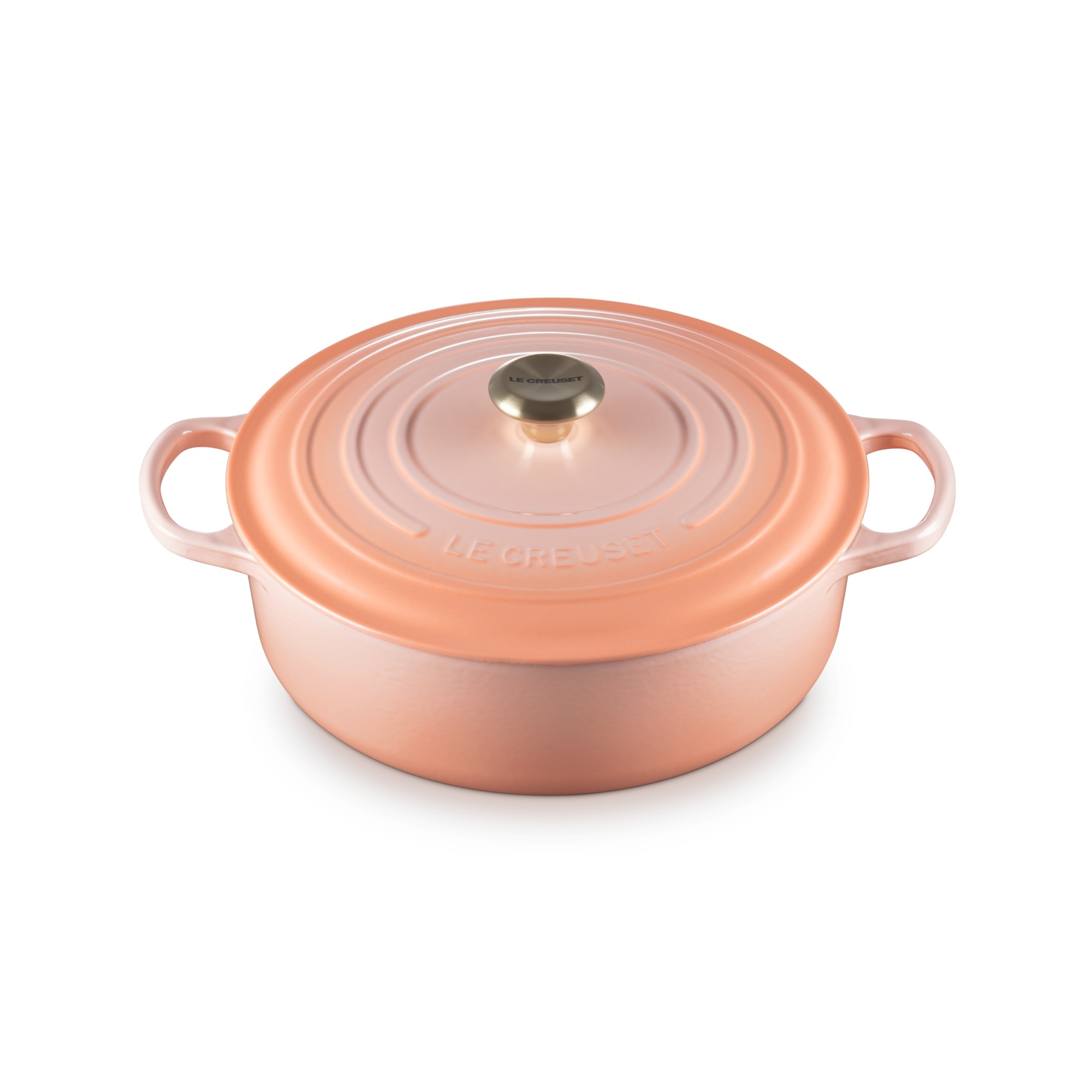 Cocotte redonda baixa de ferro fundido Le Creuset Salmão-2