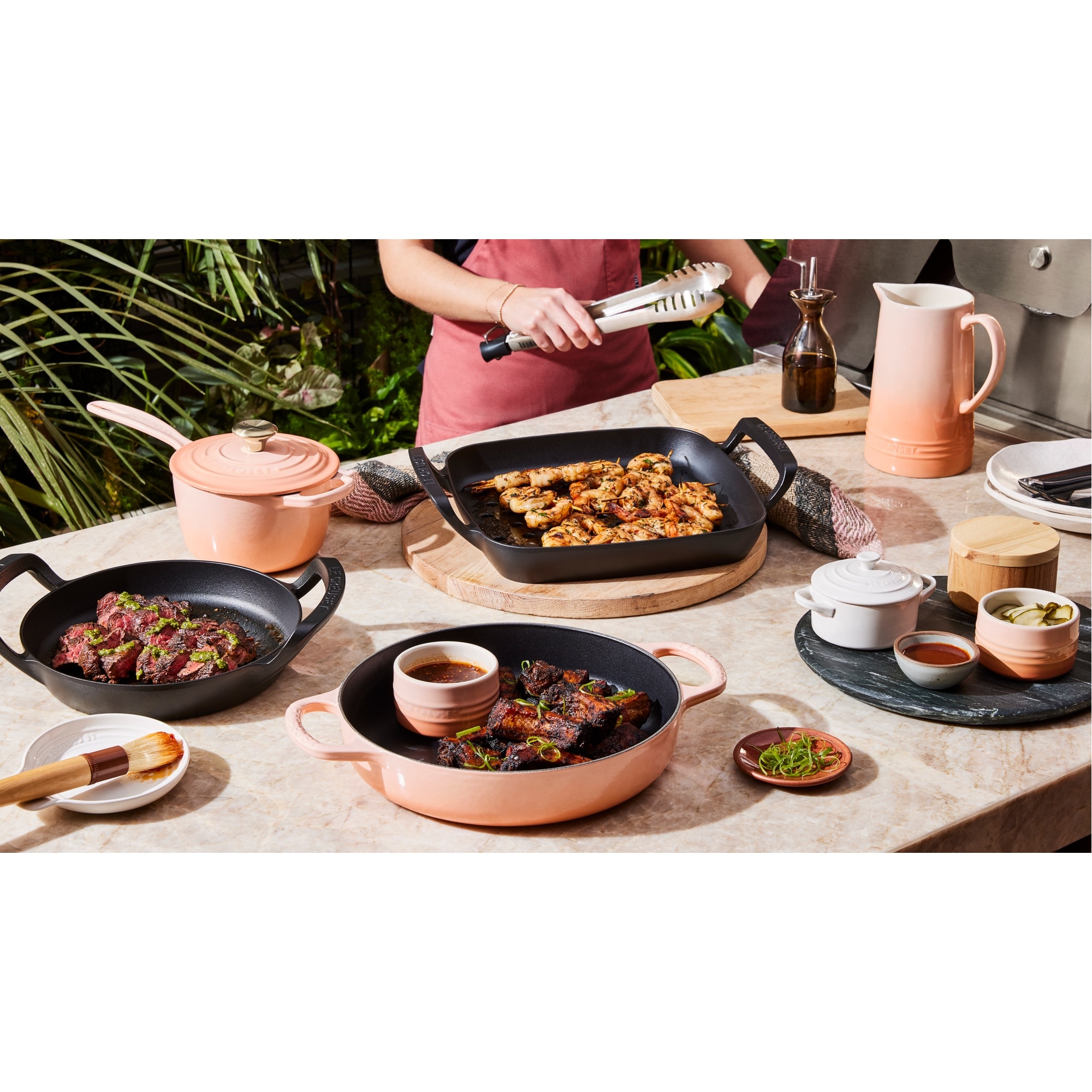 Caçarola 2 em 1 de ferro fundido Le Creuset Salmão-5