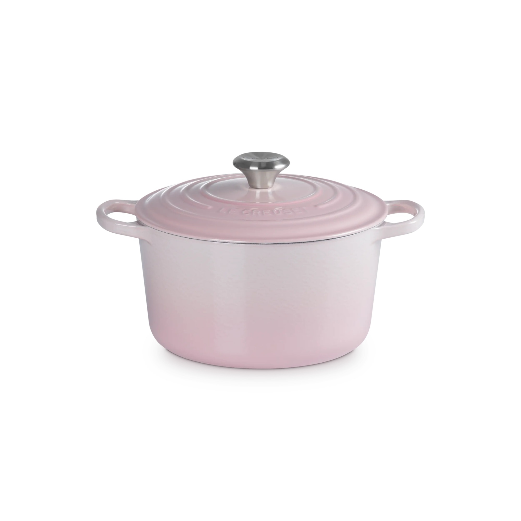 Cocotte redonda alta de ferro fundido Le Creuset Rosa-1