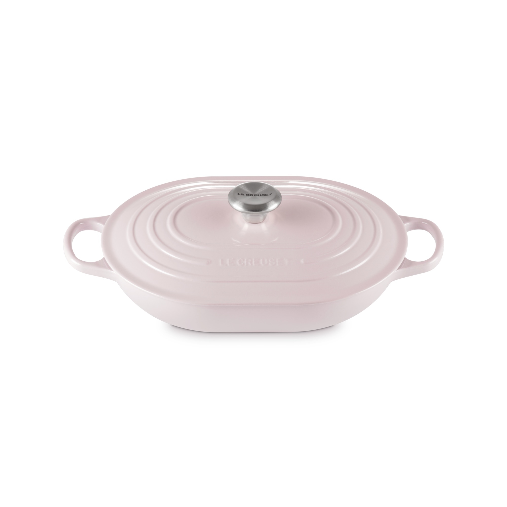 Caçarola baixa oval de ferro fundido Le Creuset Rosa-2