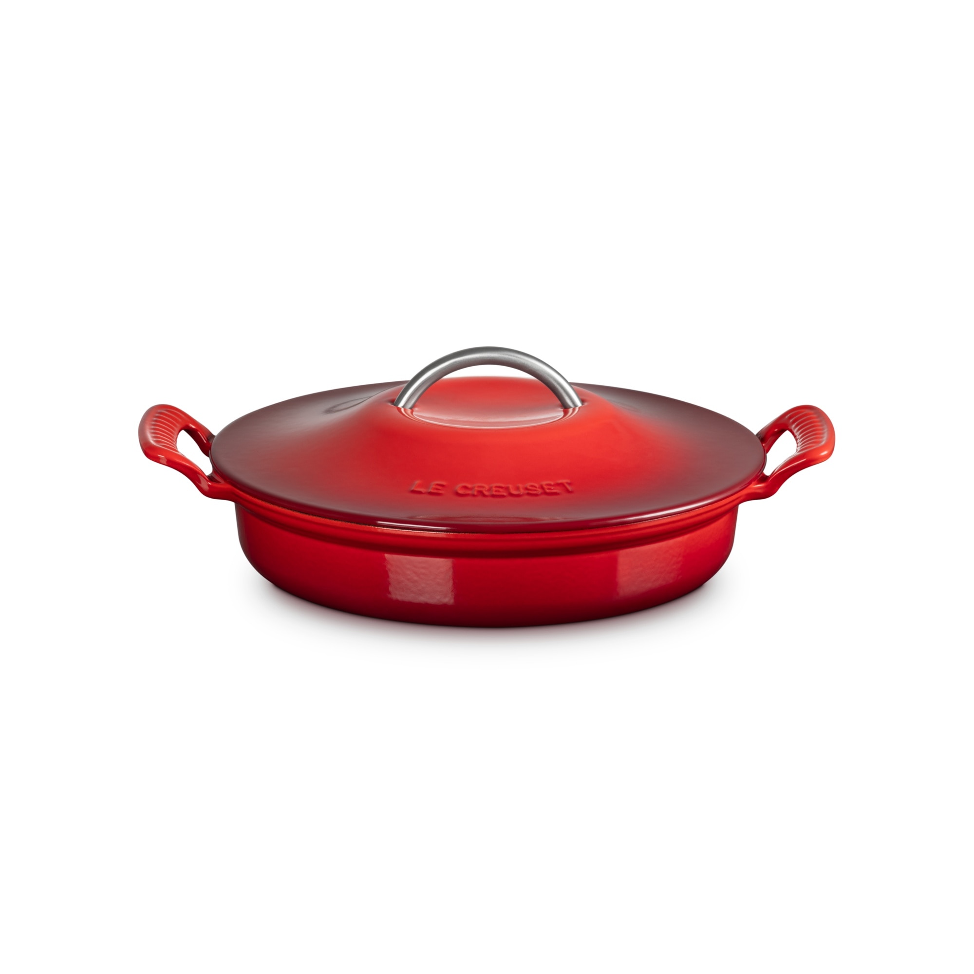 Caçarola baixa Modern Heritage de ferro fundido Le Creuset Cereja-1