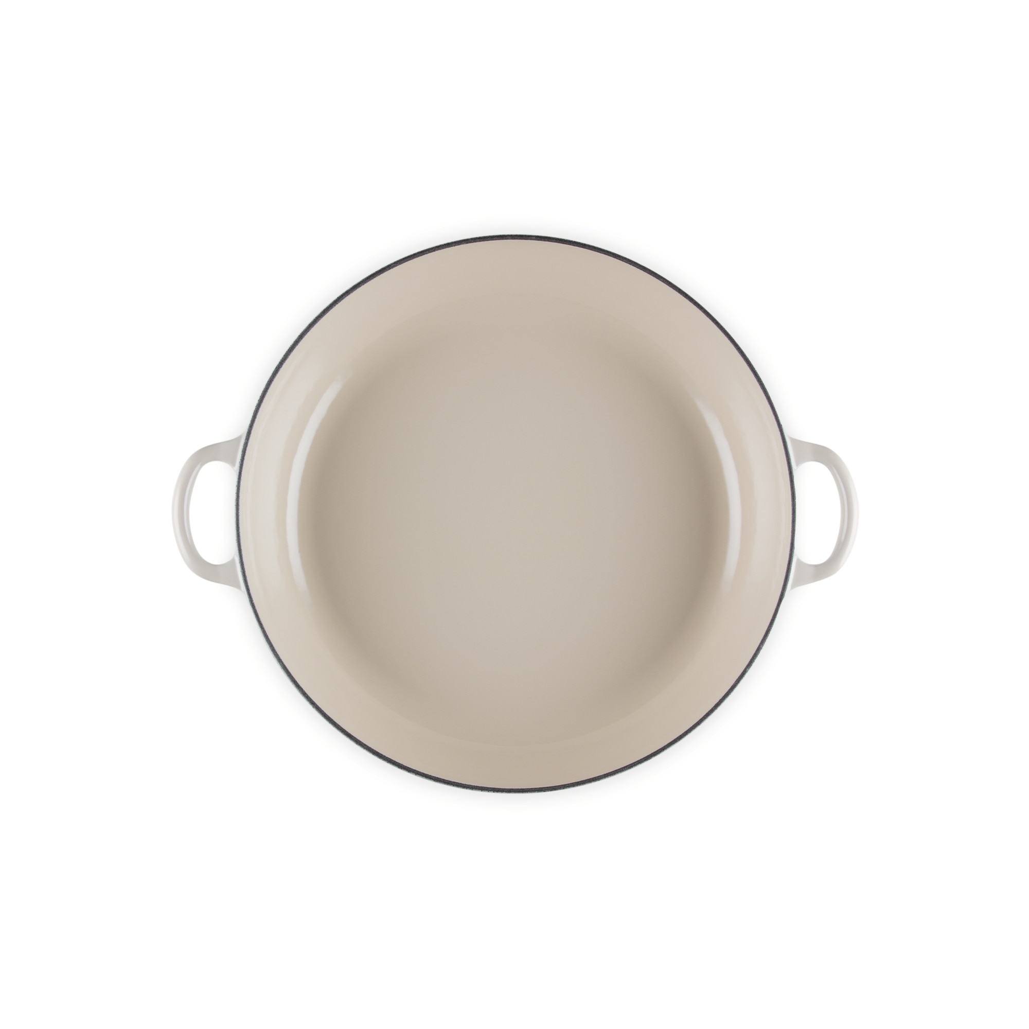 Caçarola baixa de ferro fundido Le Creuset Creme-4