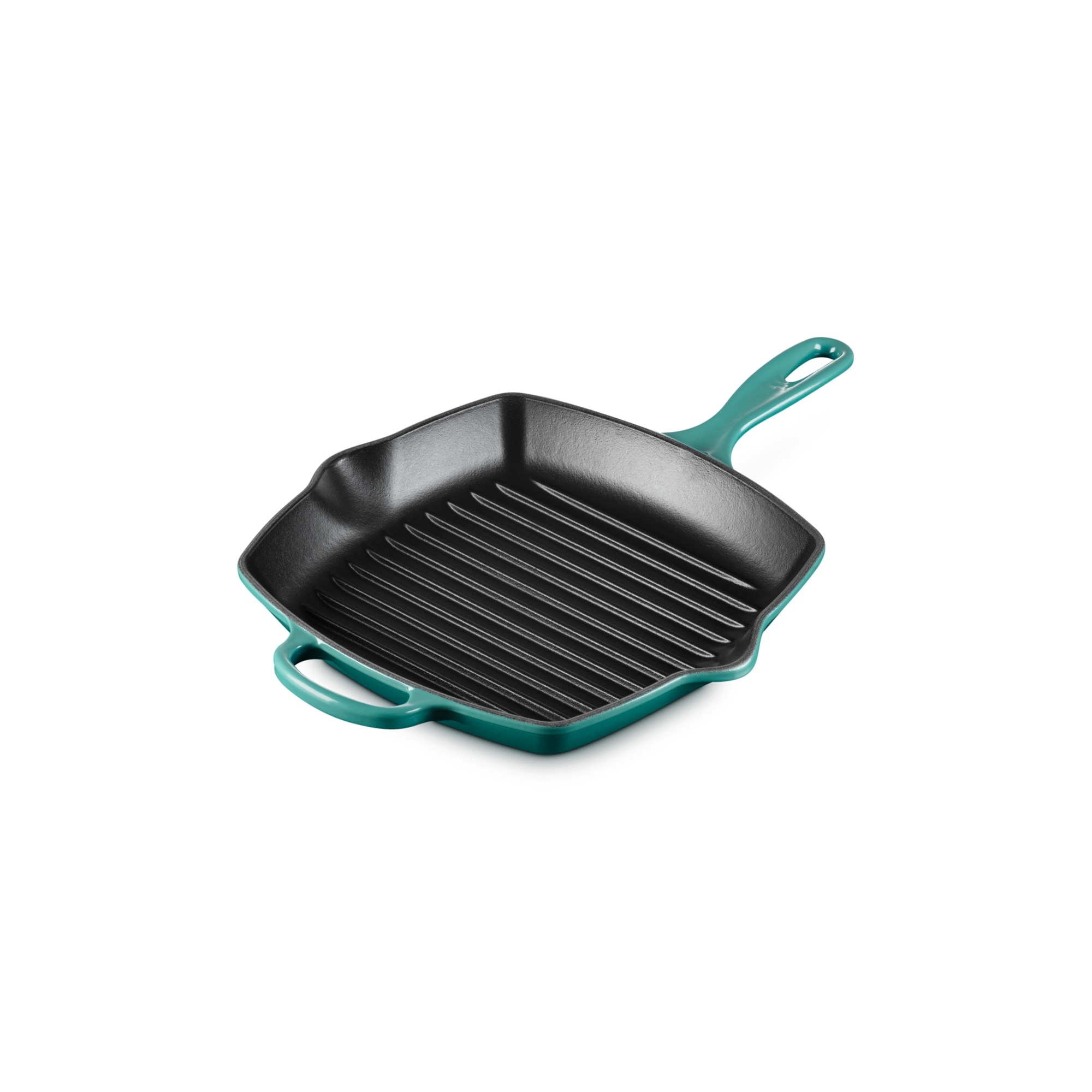 Frigideira Skillet quadrada de ferro fundido Le Creuset Azul Pacífico-2
