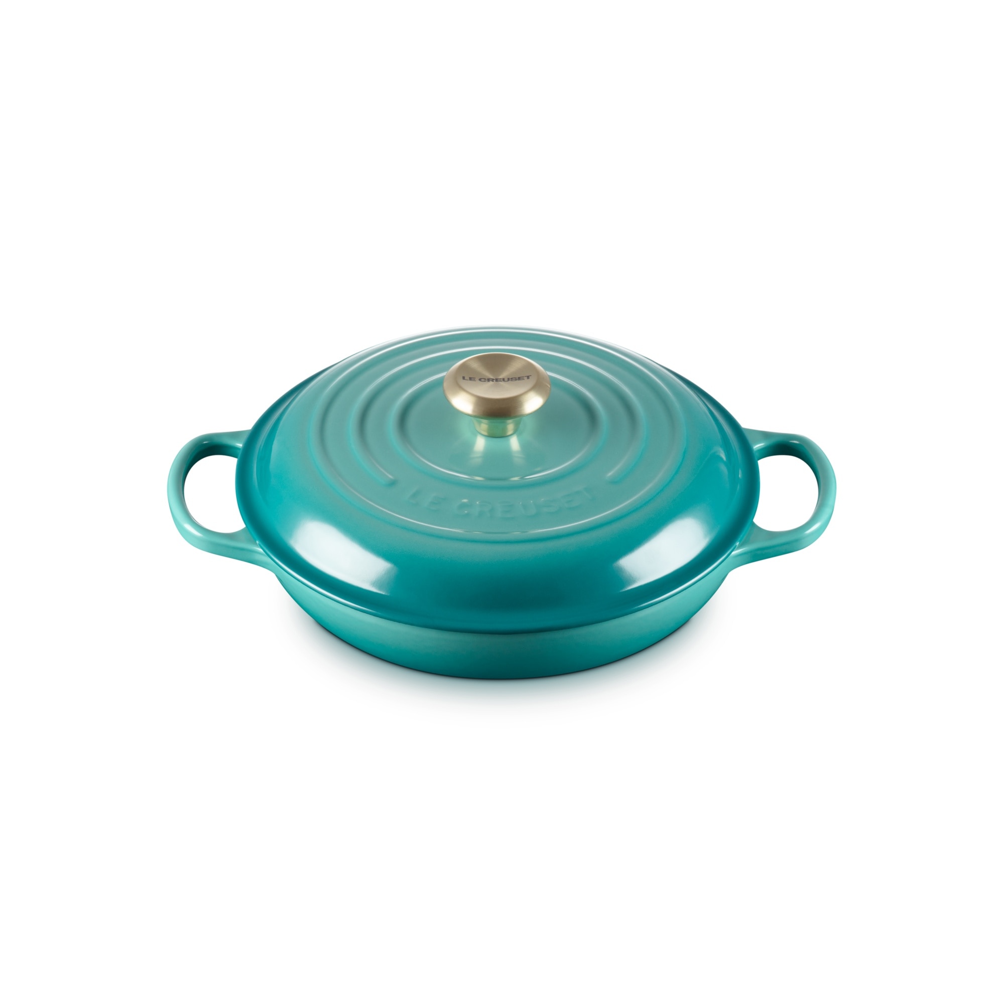 Caçarola baixa de ferro fundido Le Creuset Azul Pacífico-2