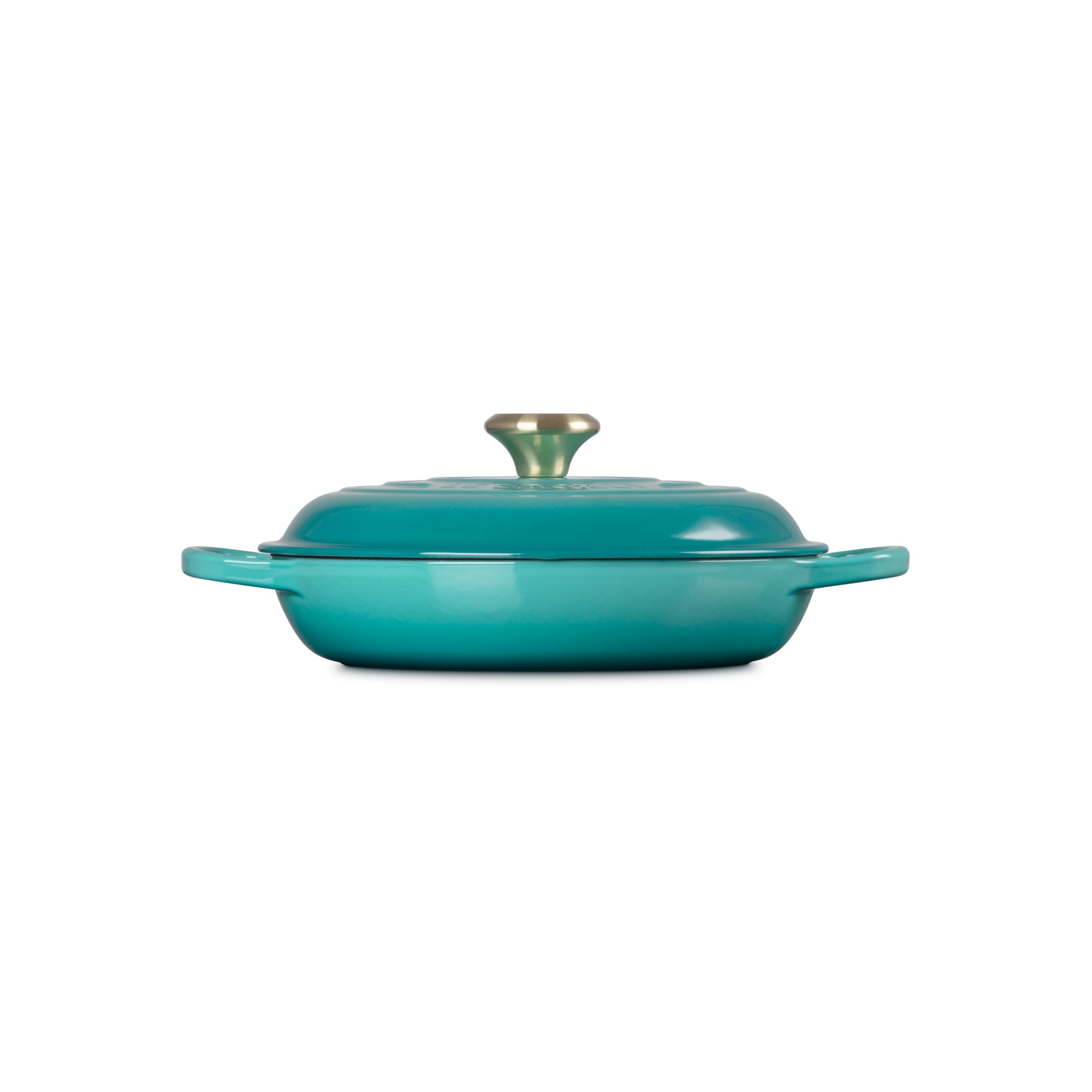 Caçarola baixa de ferro fundido Le Creuset Azul Pacífico-3