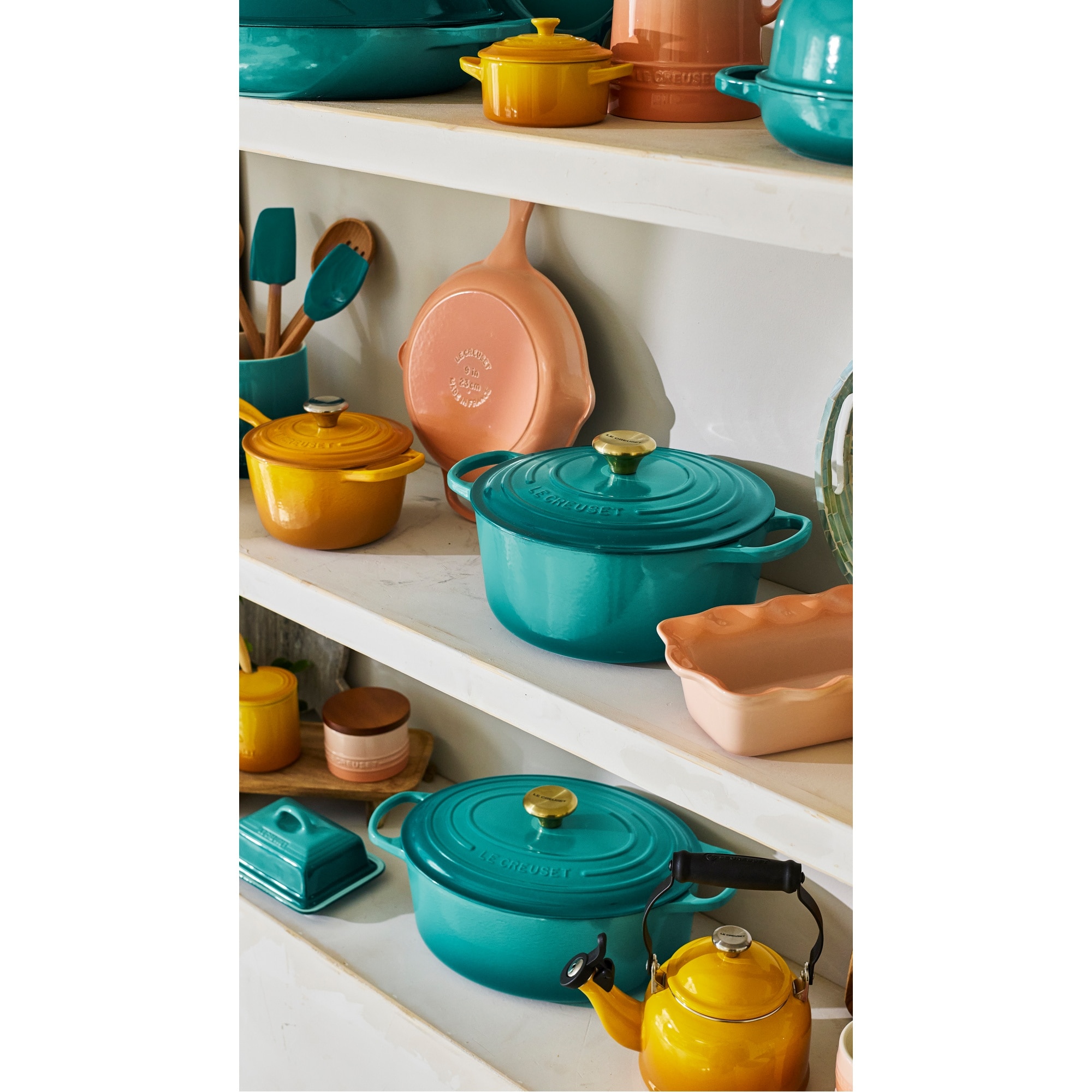 Cocotte oval de ferro fundido Le creuset Azul Pacífico-2