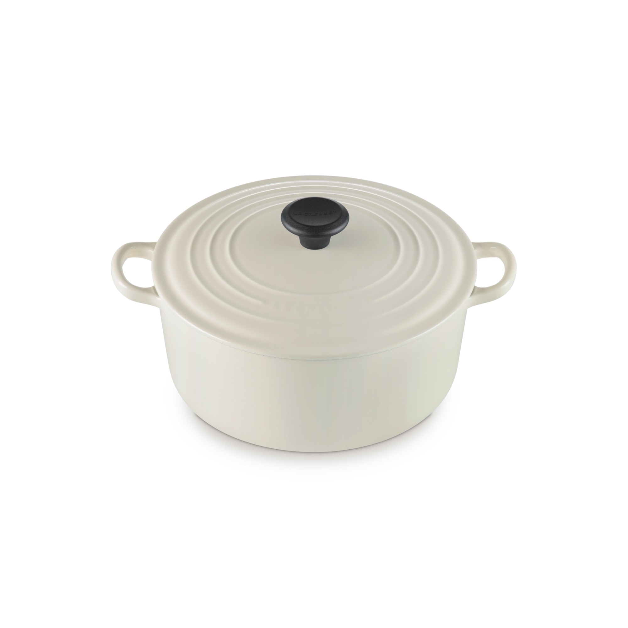 Cocotte redonda de ferro fundido Le Creuset Creme-2