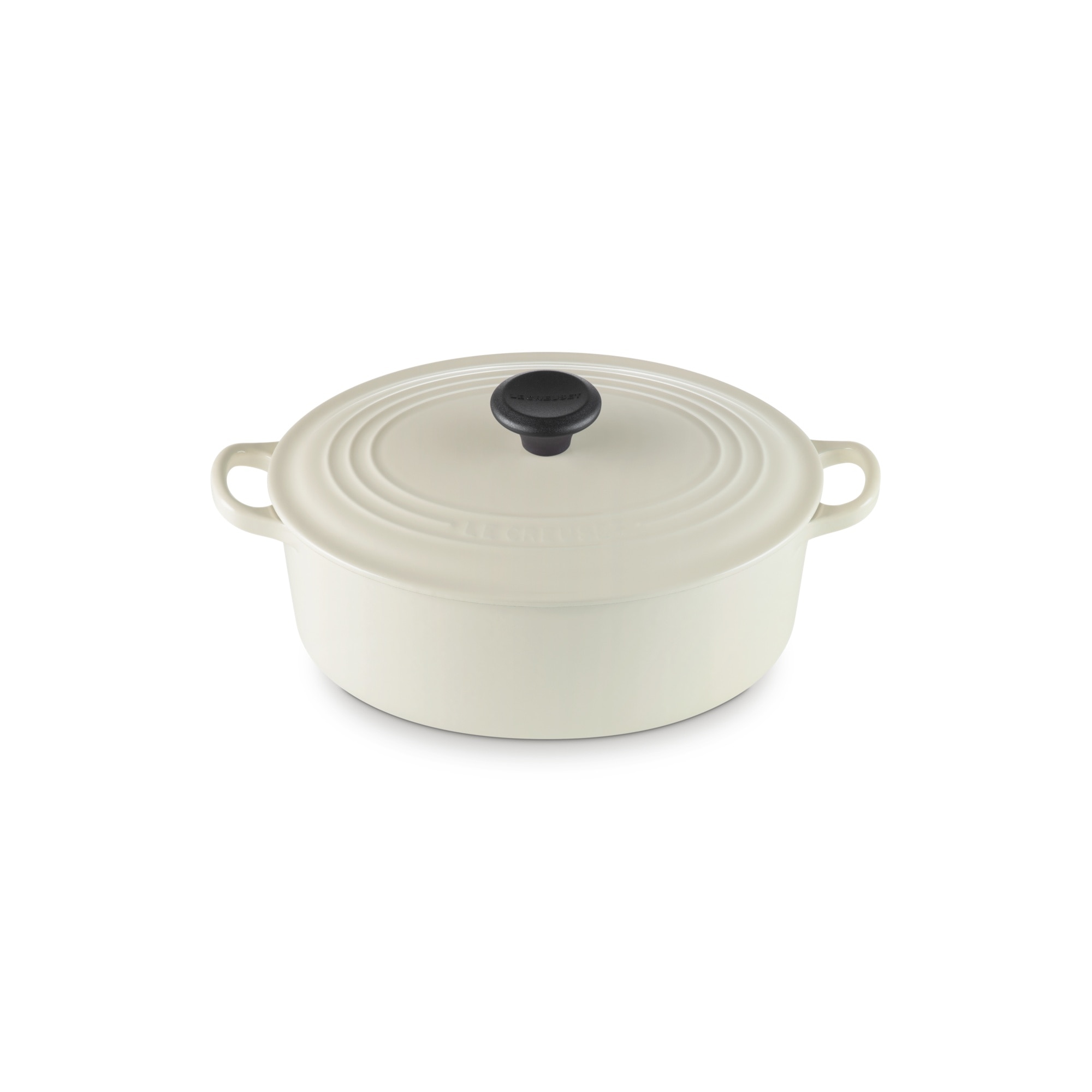 Cocotte oval de ferro fundido Le creuset Creme-2