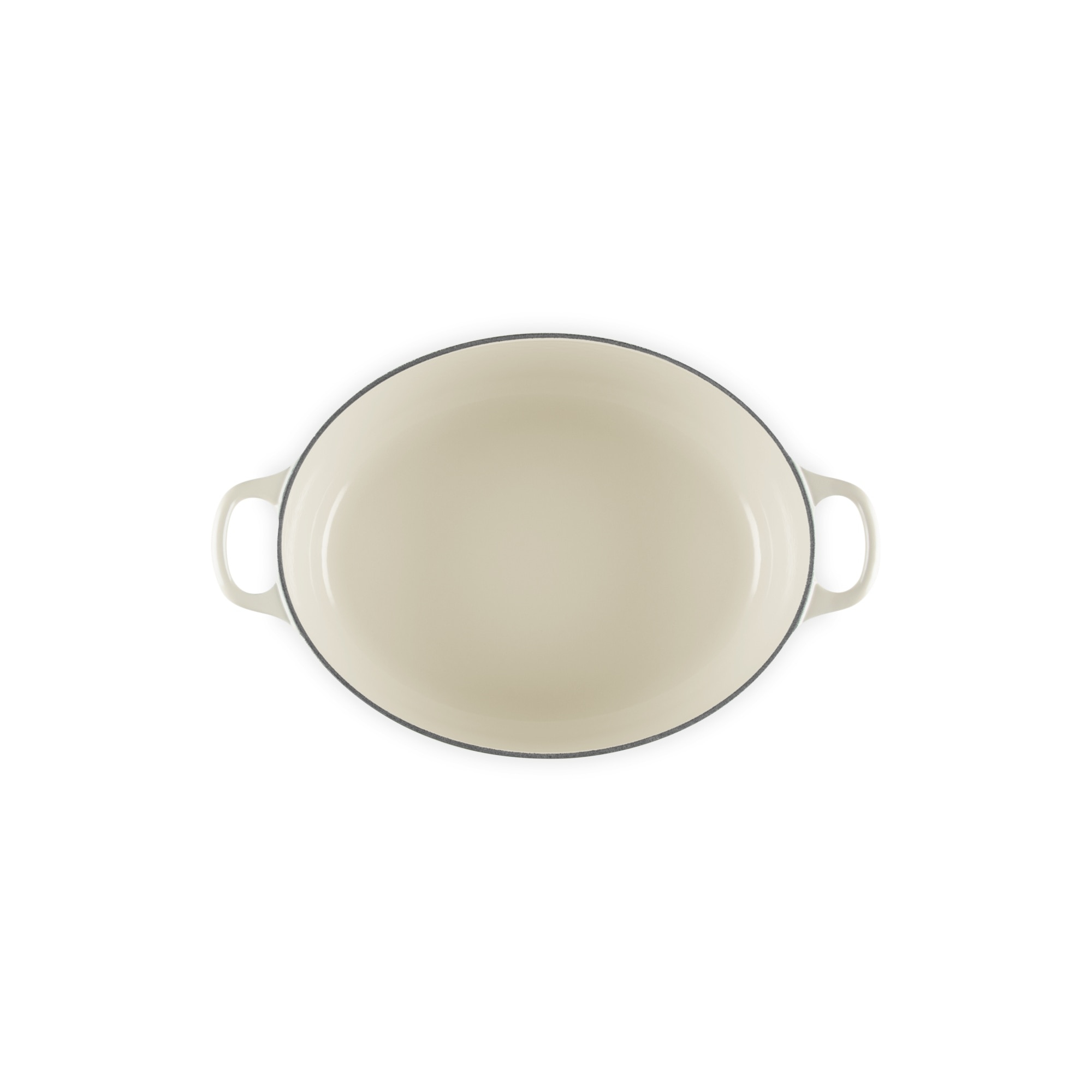 Cocotte oval de ferro fundido Le creuset Creme-4