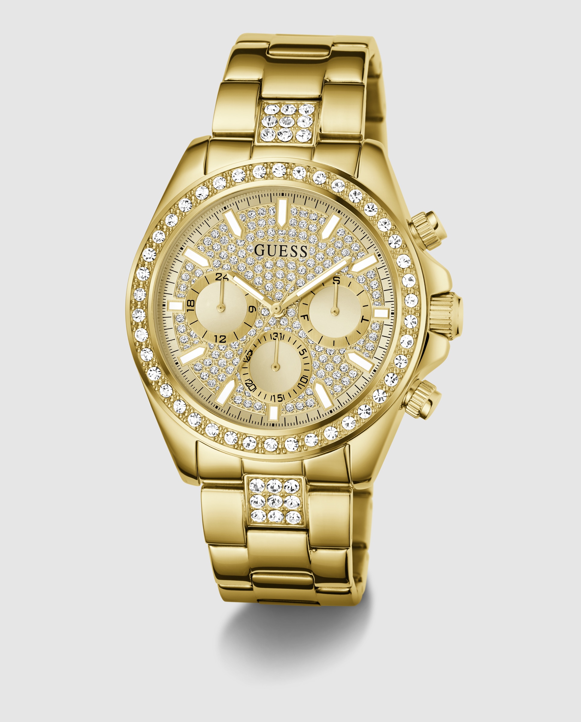 Relógio de Homem Victor Gw1136g2 de Aço Ouro-5