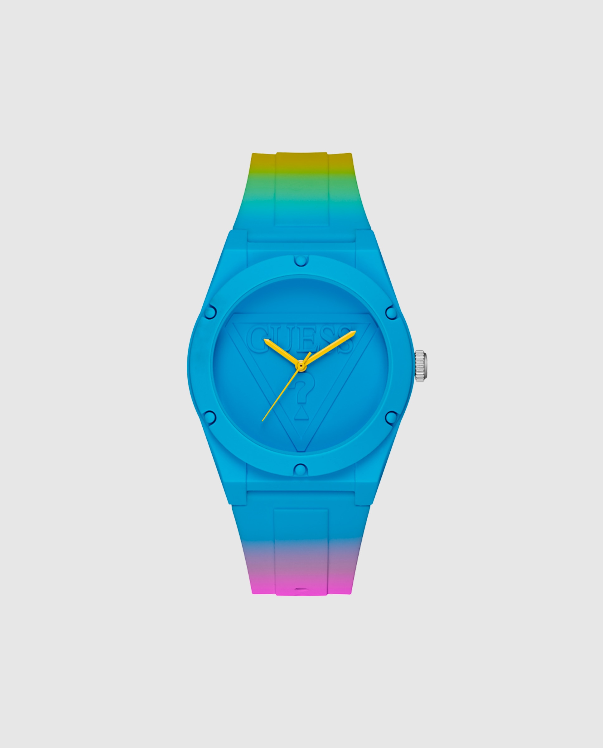 Relógio Retro Pop W0979L28 de Silicone e Bracelete em Azul Azul-1