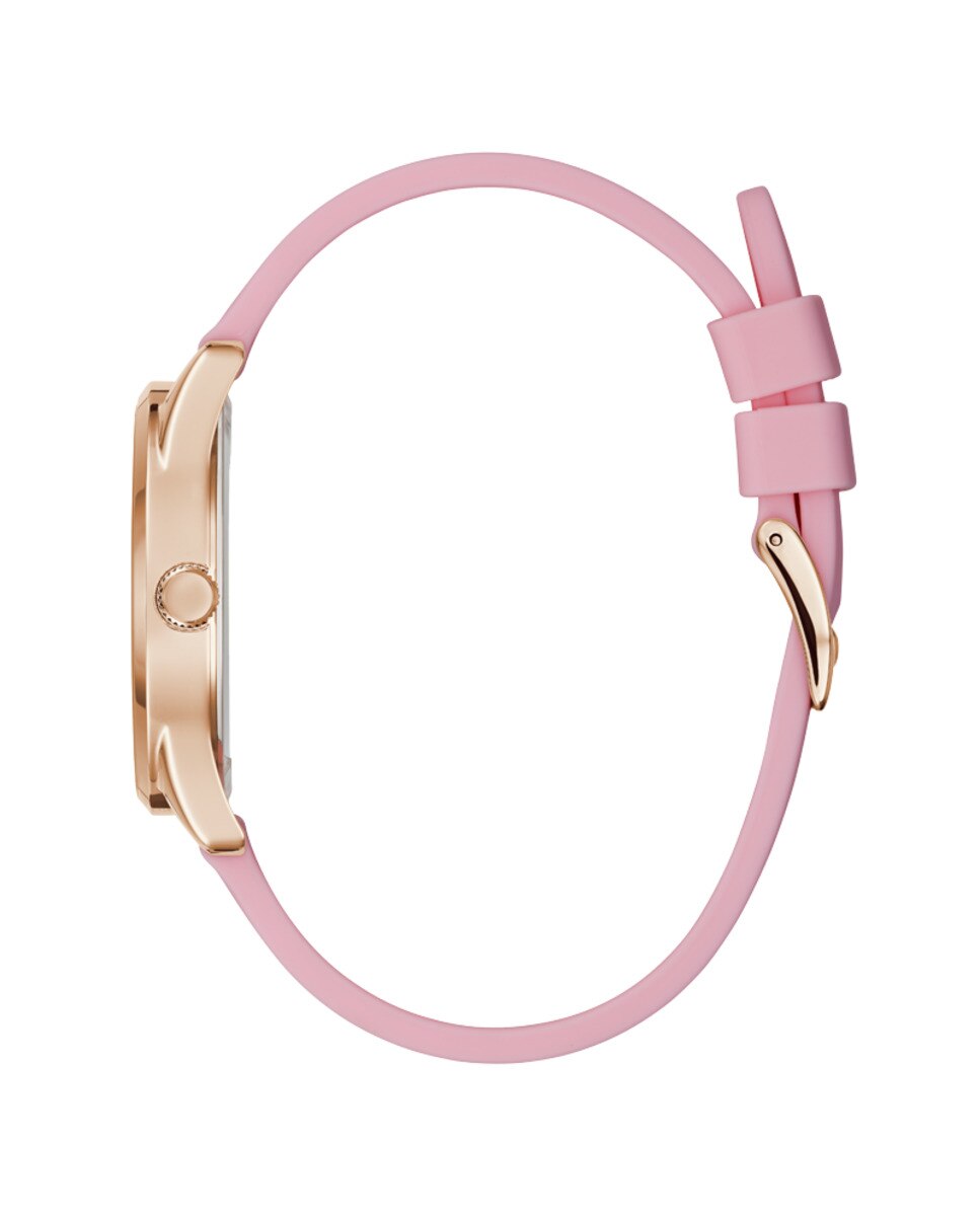 Relógio Mini Imprint W1227L4 de Silicone e Bracelete Rosa Rosa-2