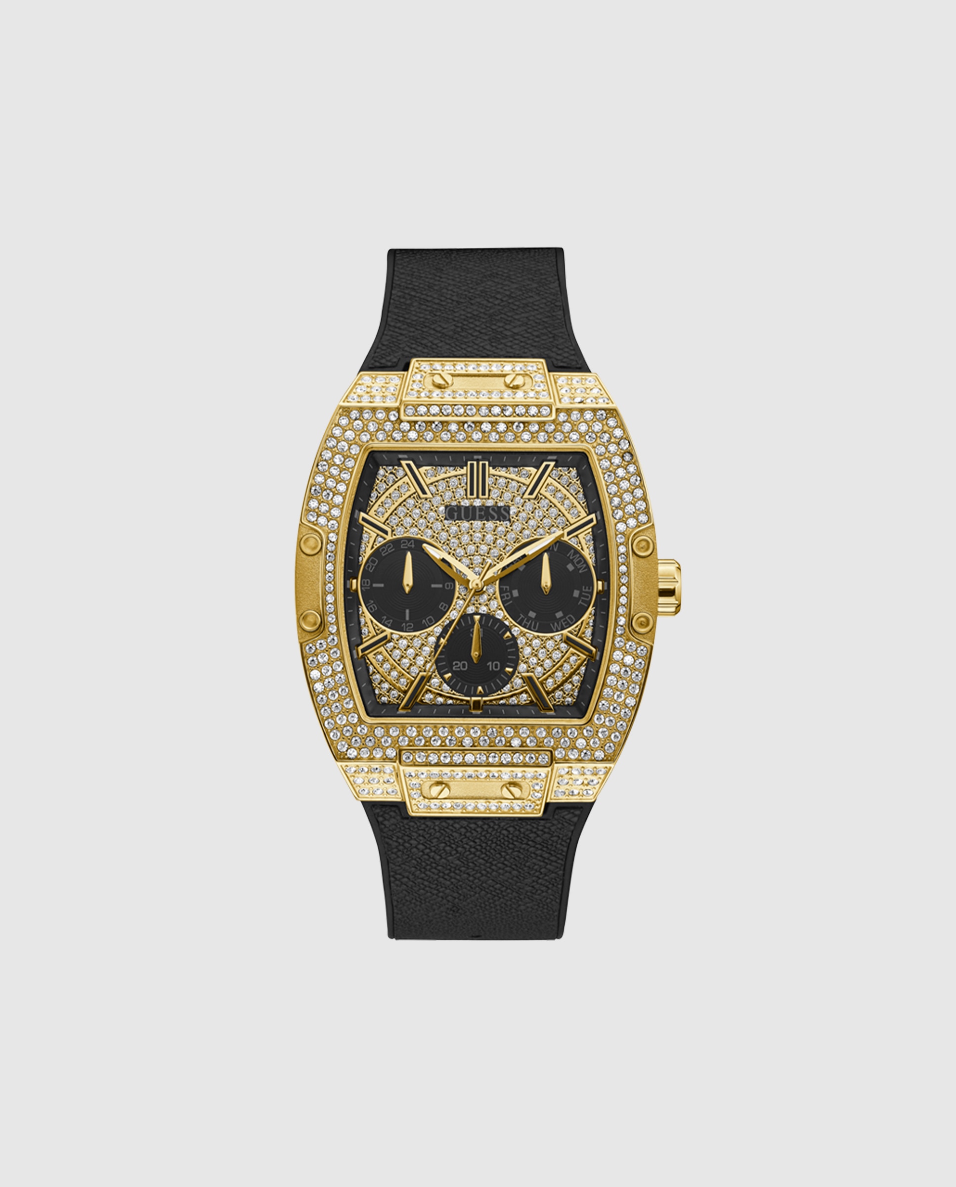 Relógio Phoenix Gw0048g2 de Silicone e Bracelete em Preto Preto-1