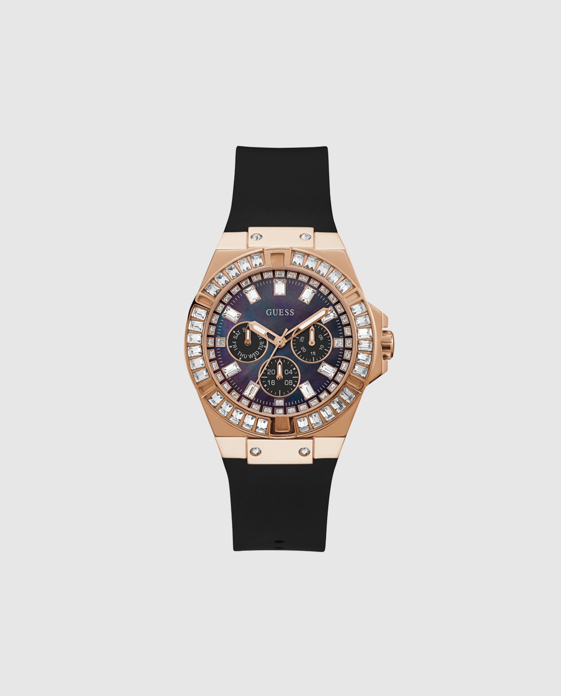 Relógio Venus Gw0118l2 de Silicone e Bracelete em Preto Preto-1