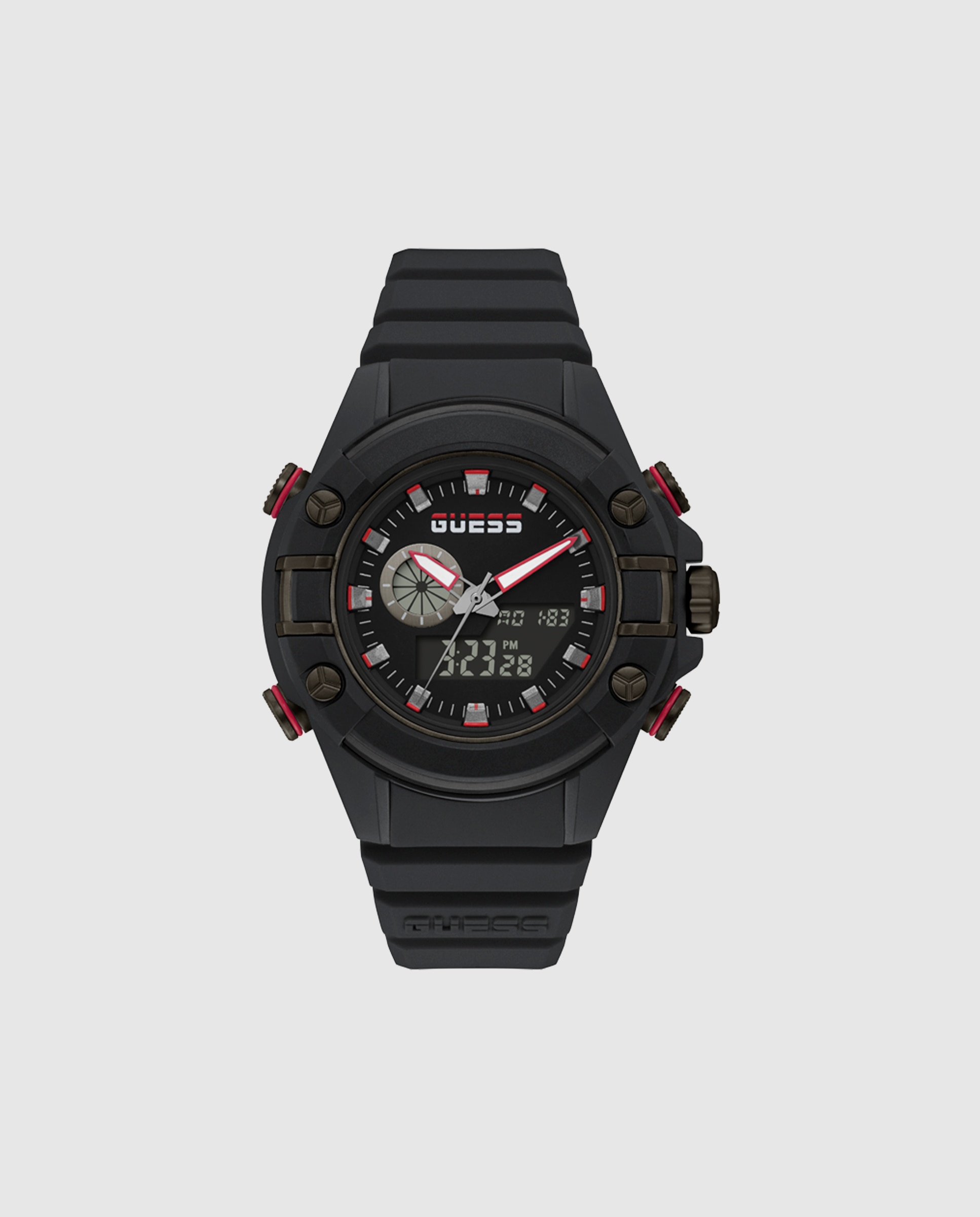 Relógio G Force Gw0269g3 de Silicone e Bracelete em Preto Preto-1