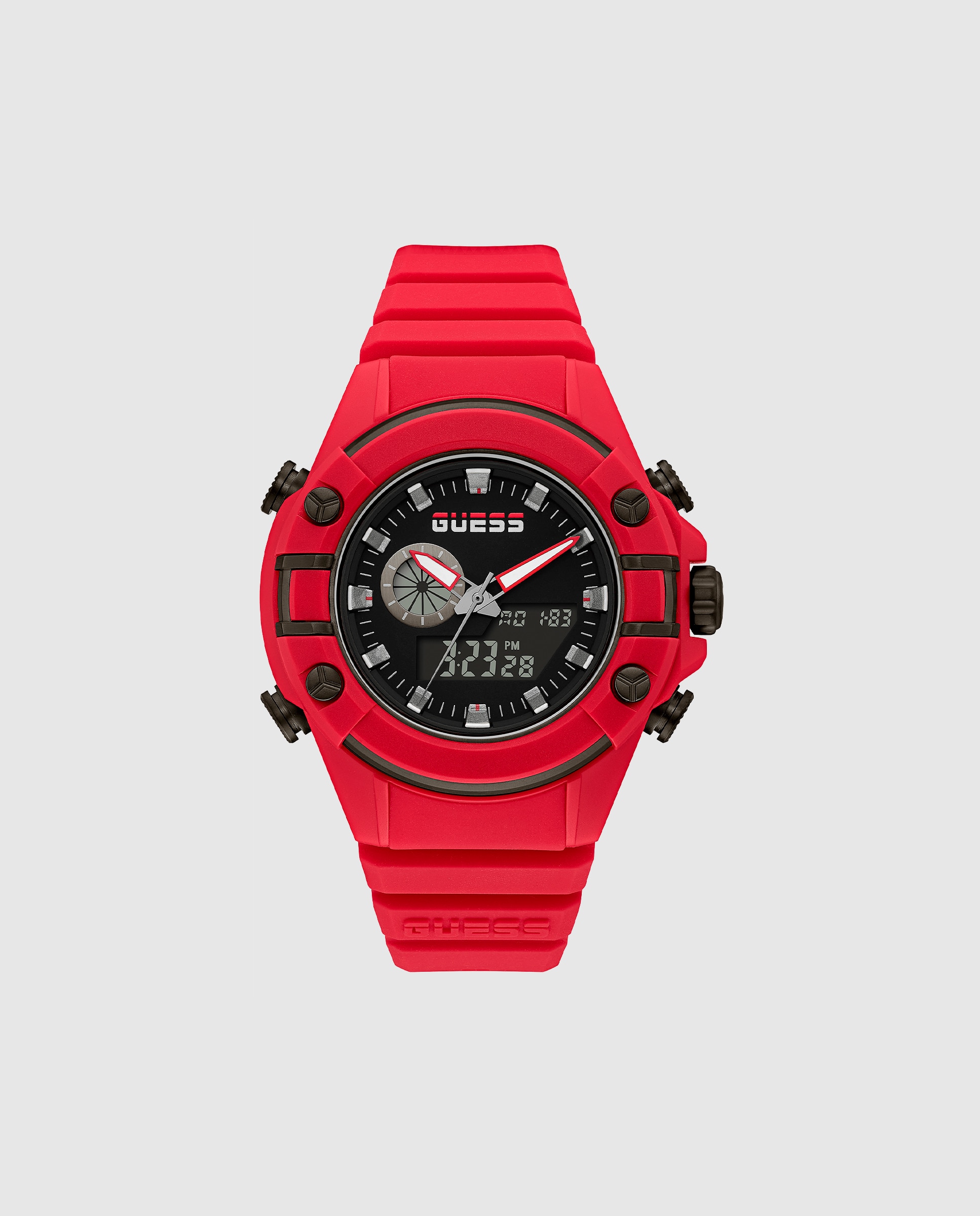Relógio G Force Gw0269g5 de Silicone e Bracelete Vermelha Vermelho-1