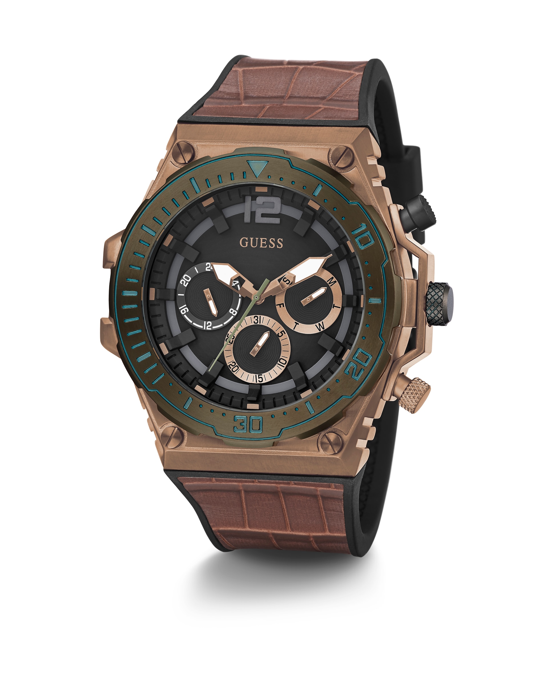 Relógio Venture Gw0326g2 de Silicone e Correia em Castanho Castanho-5