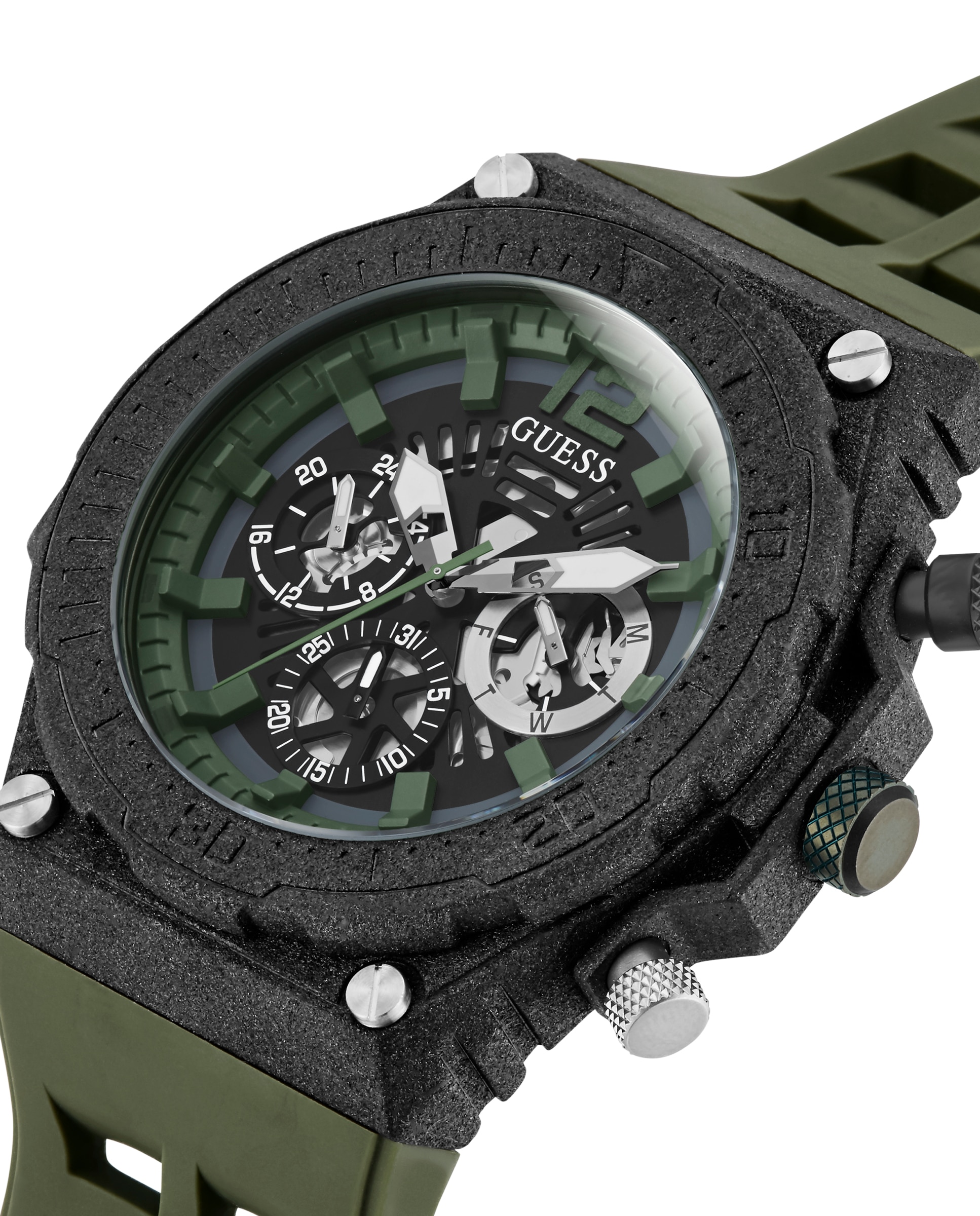 Relógio Exposure Gw0325g2 de Silicone e Correia Verde Verde-4