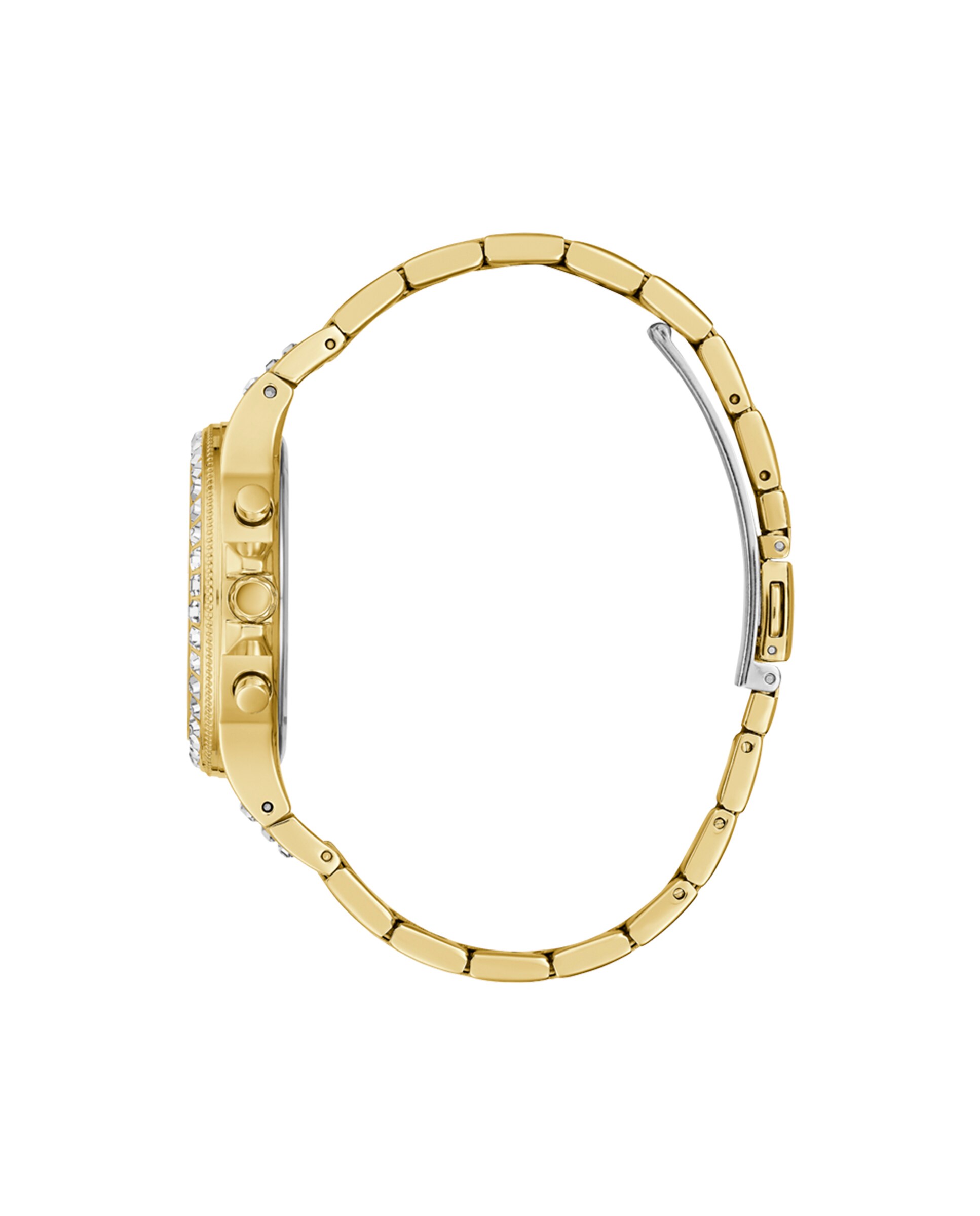 Relógio Moonlight Gw0320l2 de Silicone e Bracelete Dourada Ouro-2