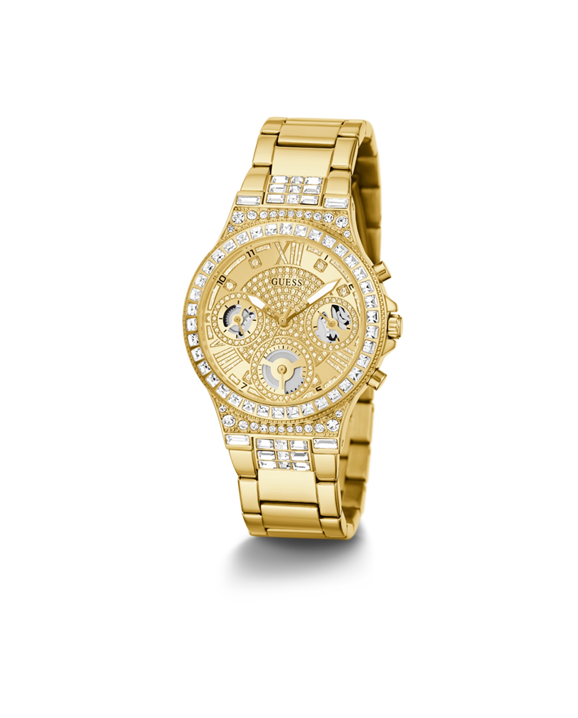 Relógio Moonlight Gw0320l2 de Silicone e Bracelete Dourada Ouro-5