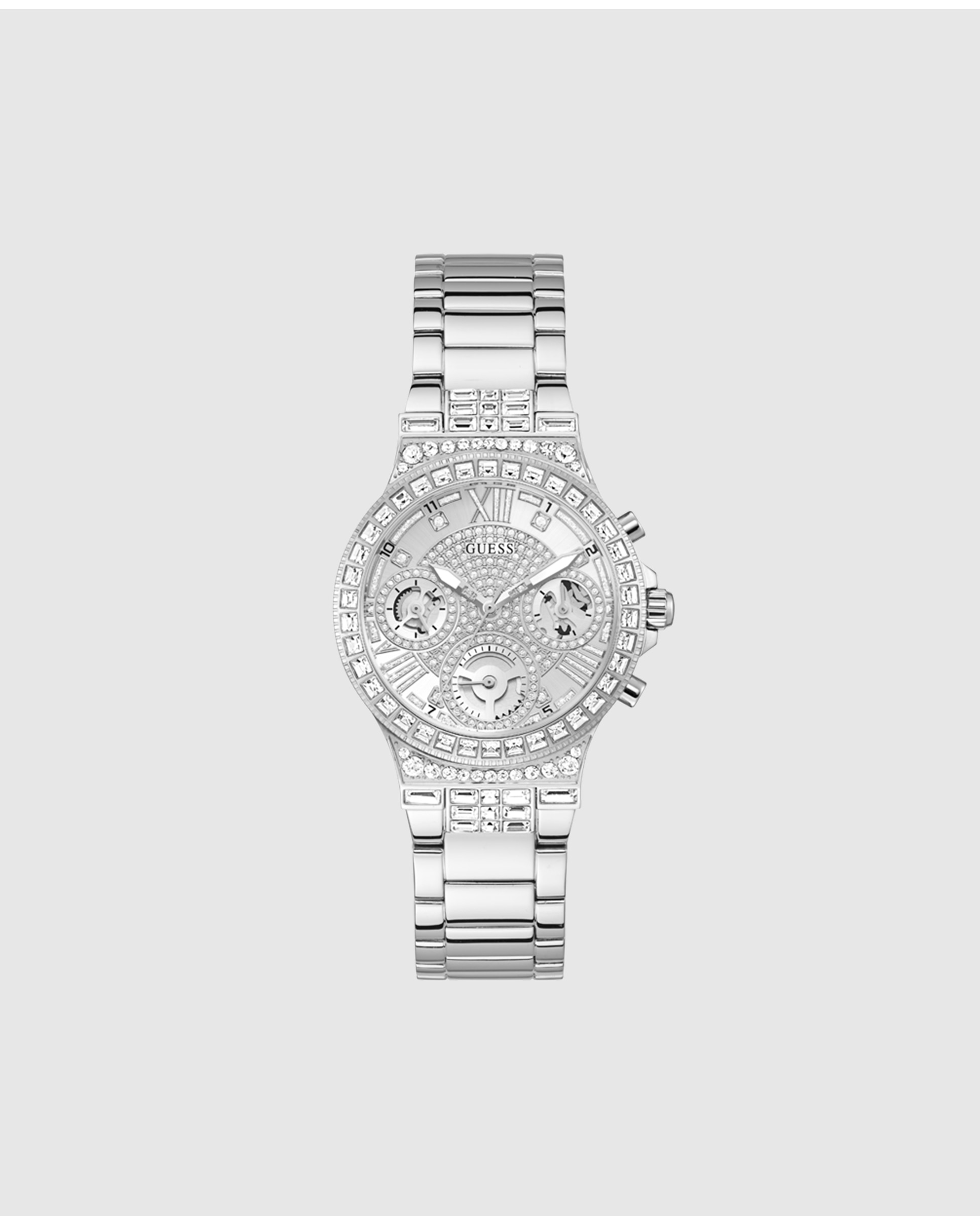 Relógio Moonlight Gw0320l1 de Silicone e Bracelete Prateada Prata-1