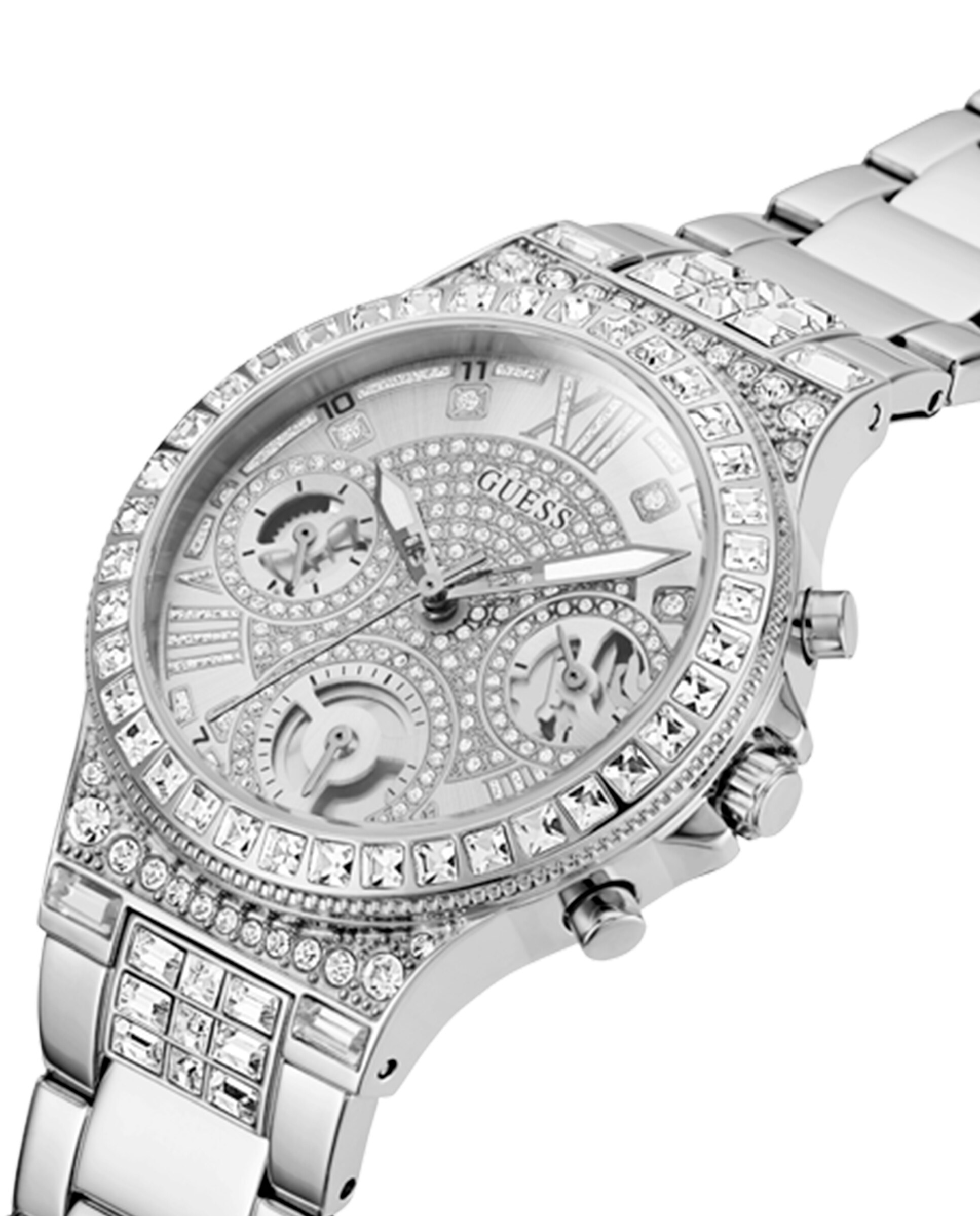 Relógio Moonlight Gw0320l1 de Silicone e Bracelete Prateada Prata-4
