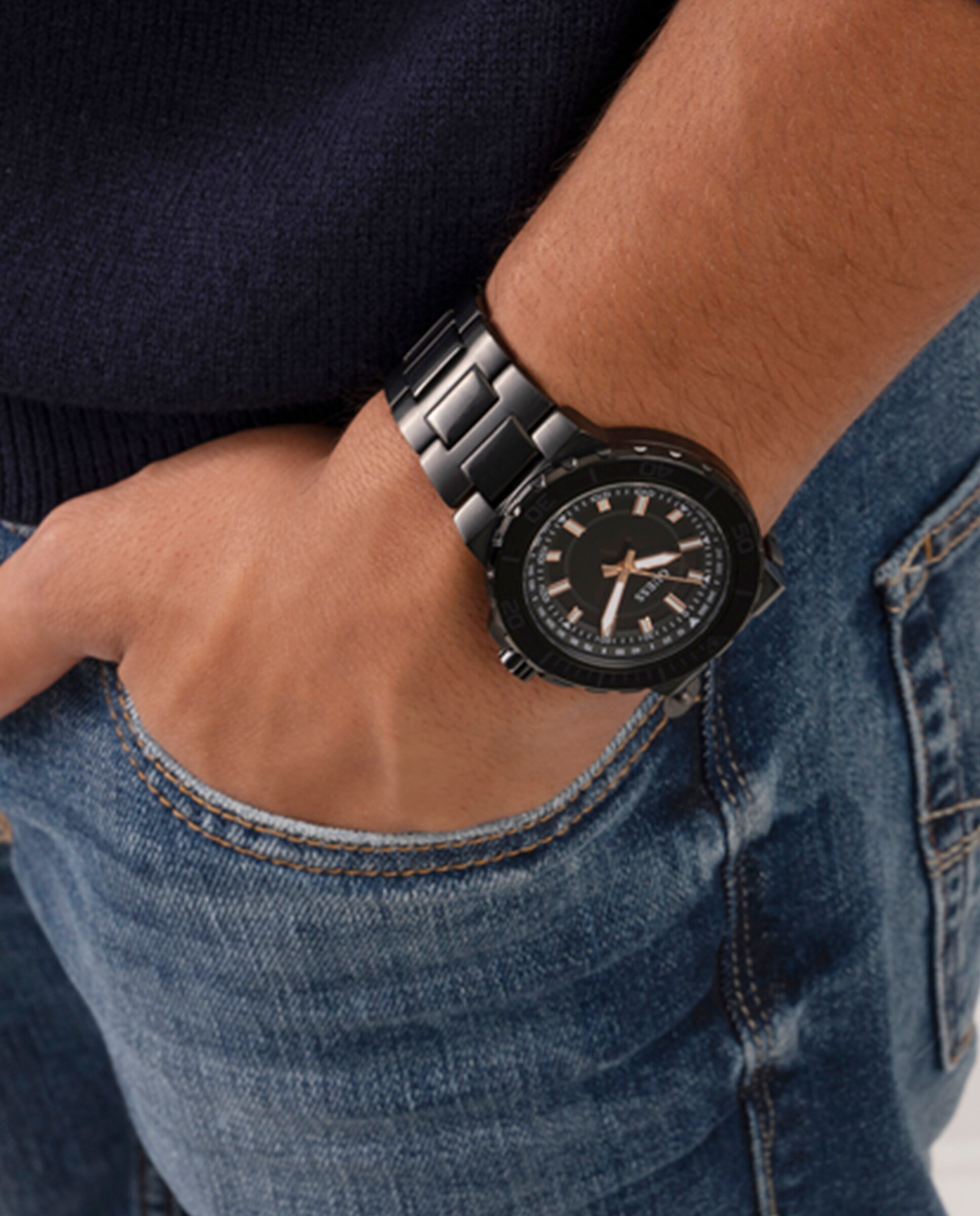 Relógio Track Gw0426g3 de Aço e Bracelete Preta Preto-6