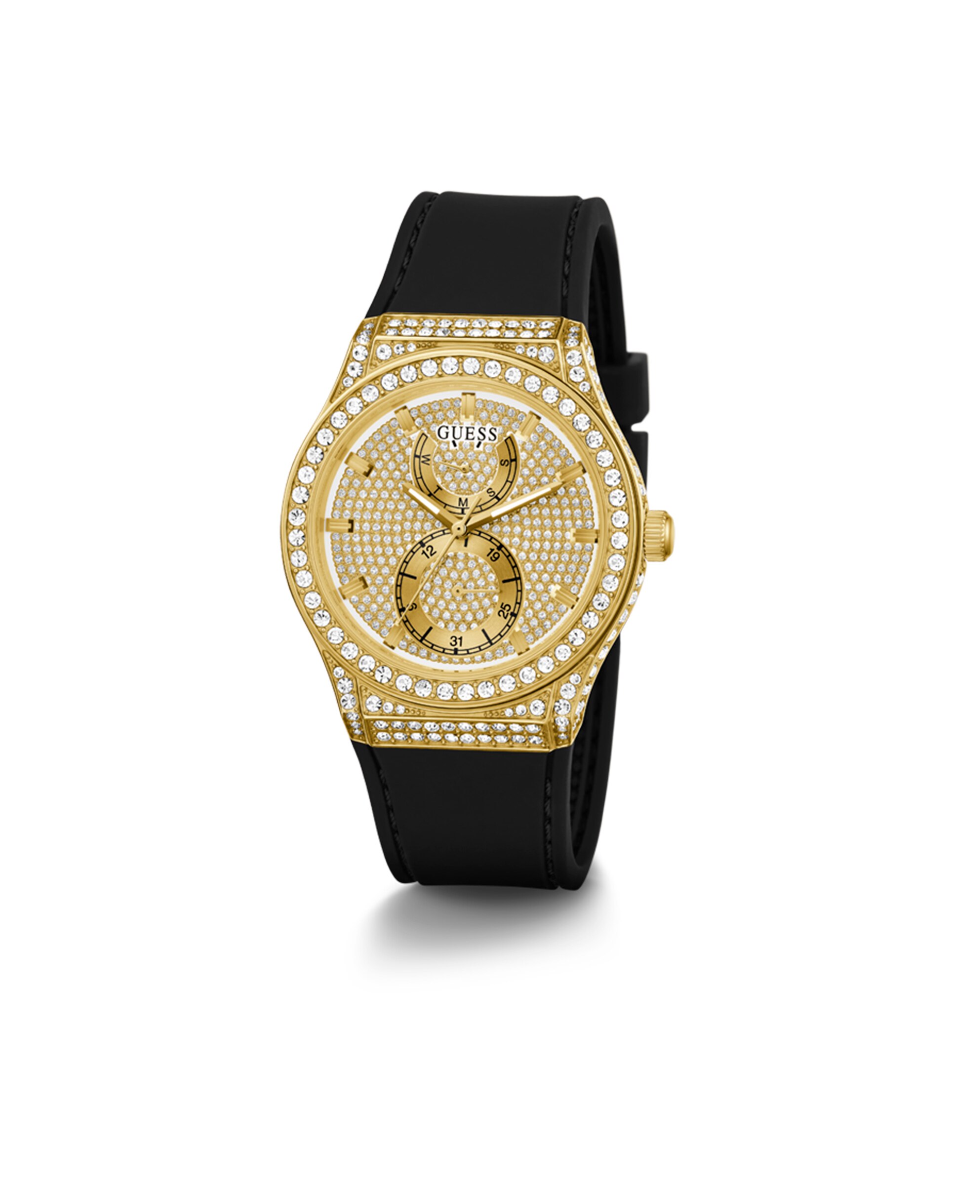 Relógio Princess Gw0439l2 de Silicone e Bracelete em Preto Preto-5