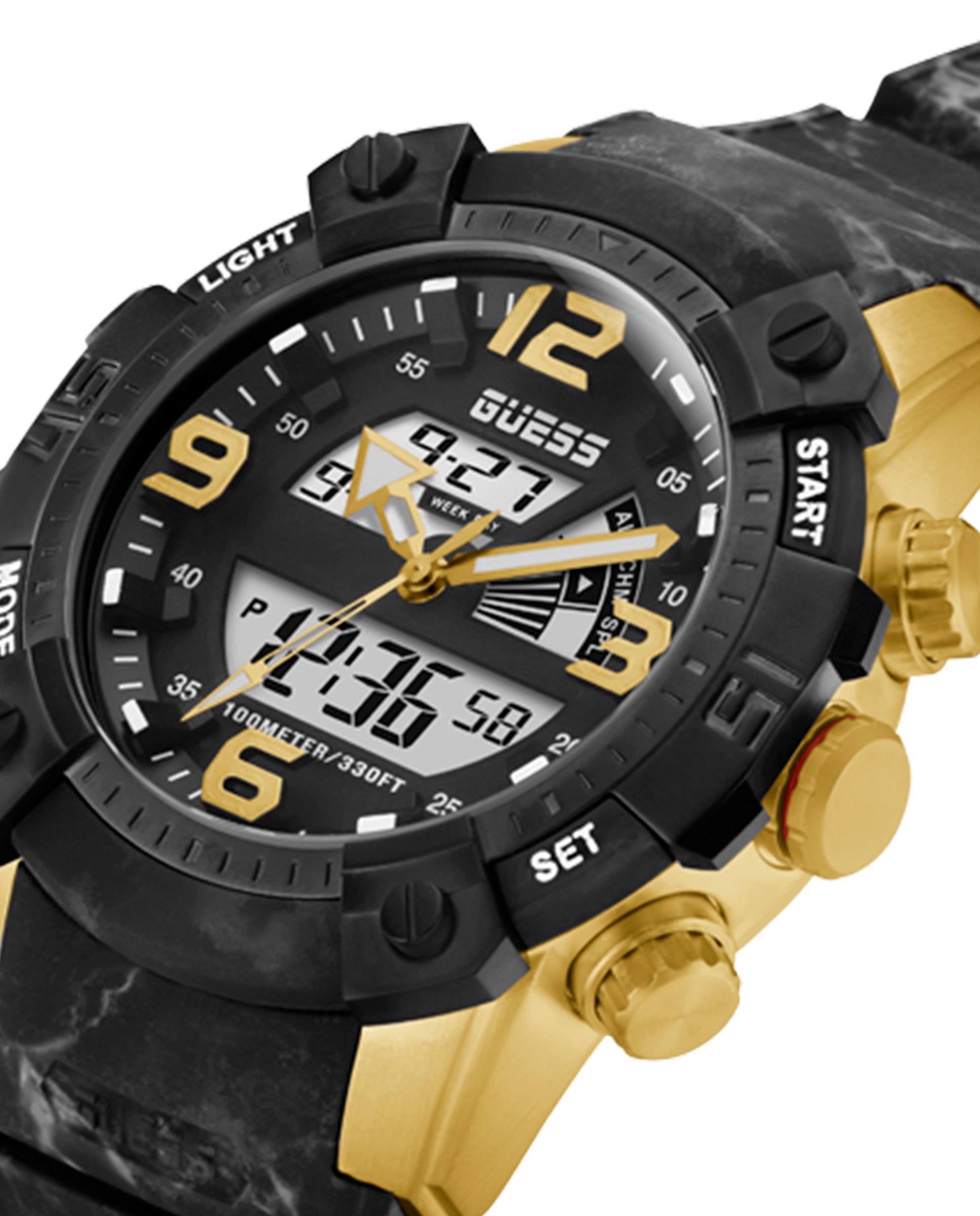 Relógio Slate Gw0421g2 de Silicone e Correia em Preto Preto-4