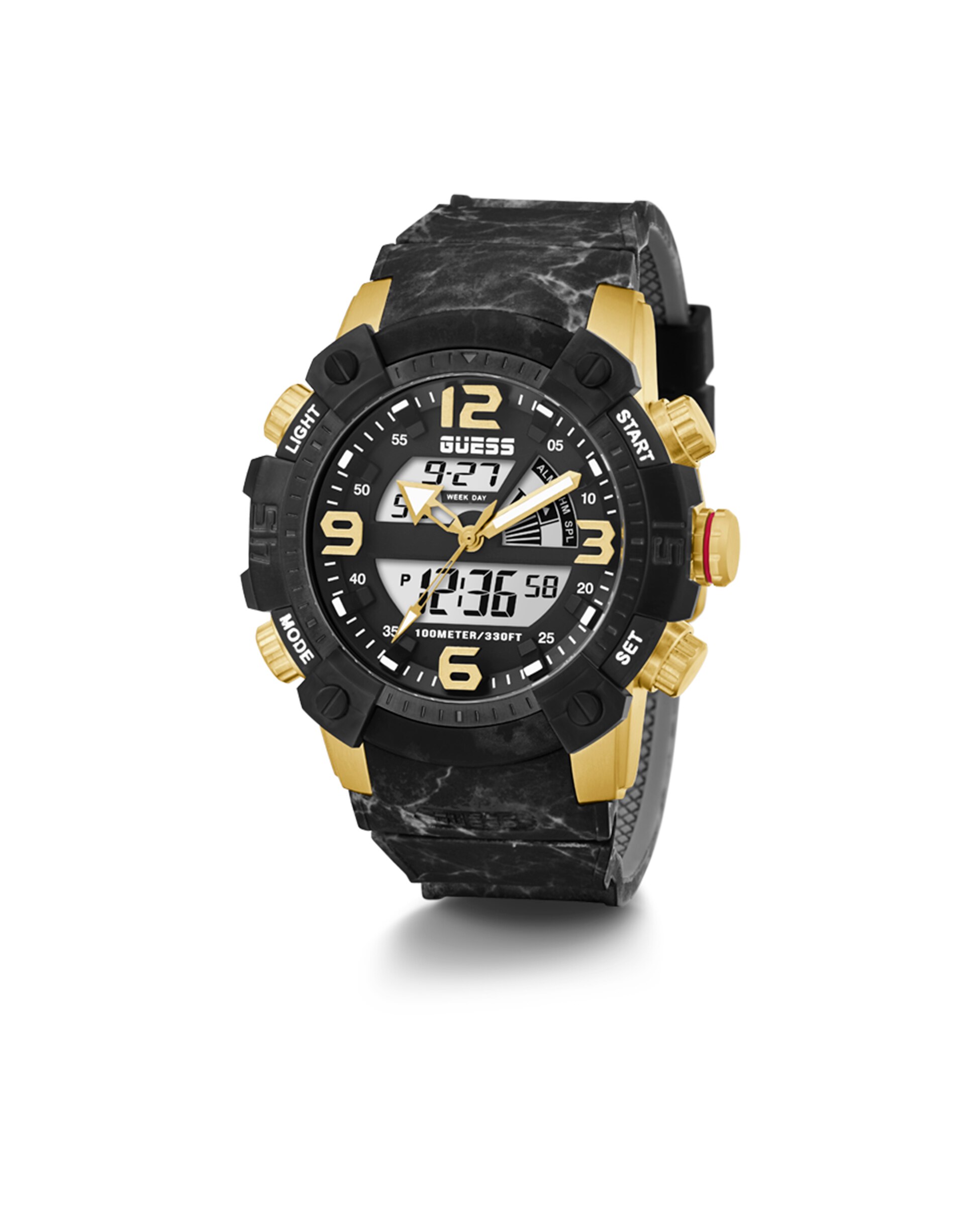 Relógio Slate Gw0421g2 de Silicone e Correia em Preto Preto-5