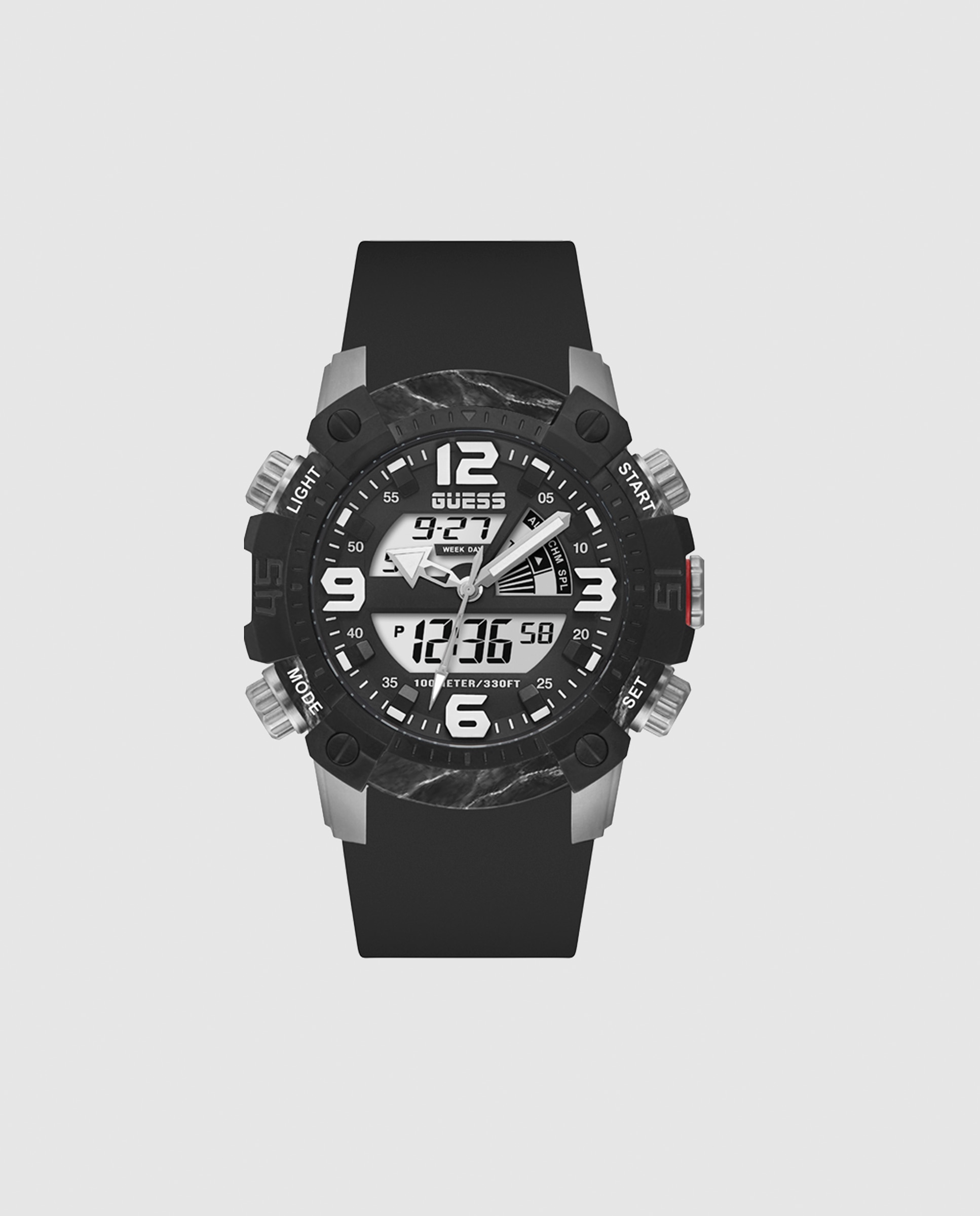 Relógio Slate Gw0421g1 de Silicone e Bracelete em Preto Preto-1