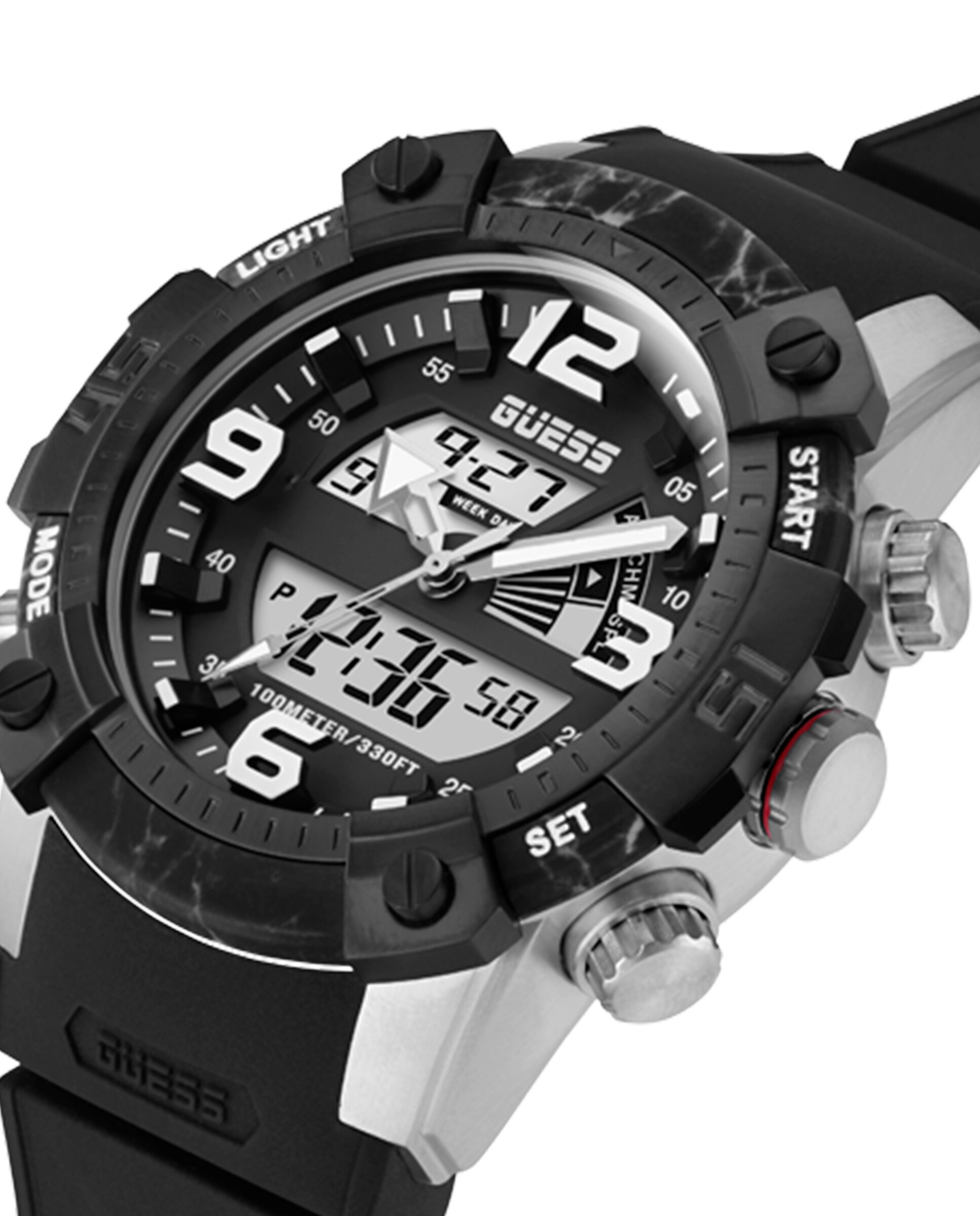 Relógio Slate Gw0421g1 de Silicone e Bracelete em Preto Preto-4
