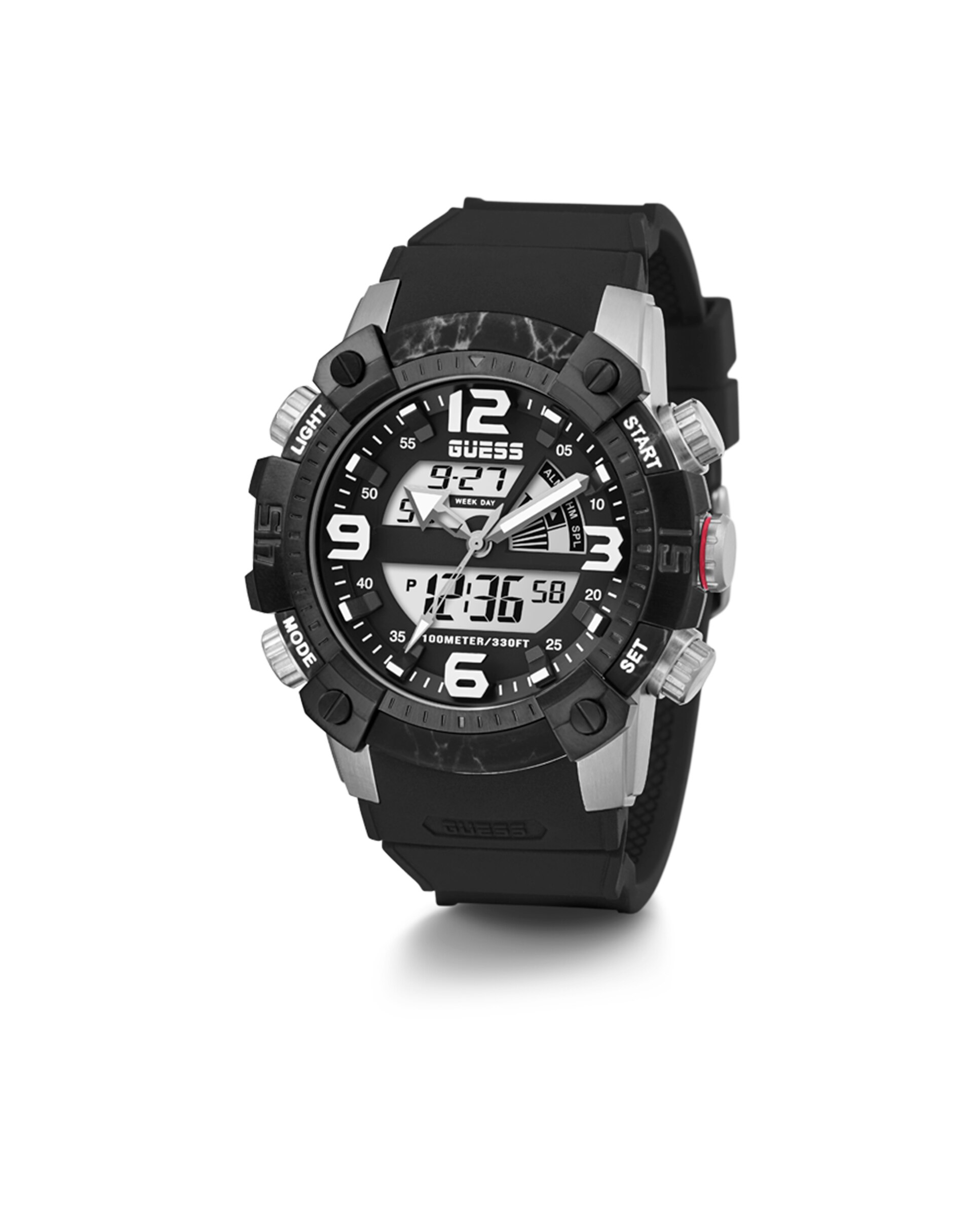 Relógio Slate Gw0421g1 de Silicone e Bracelete em Preto Preto-5