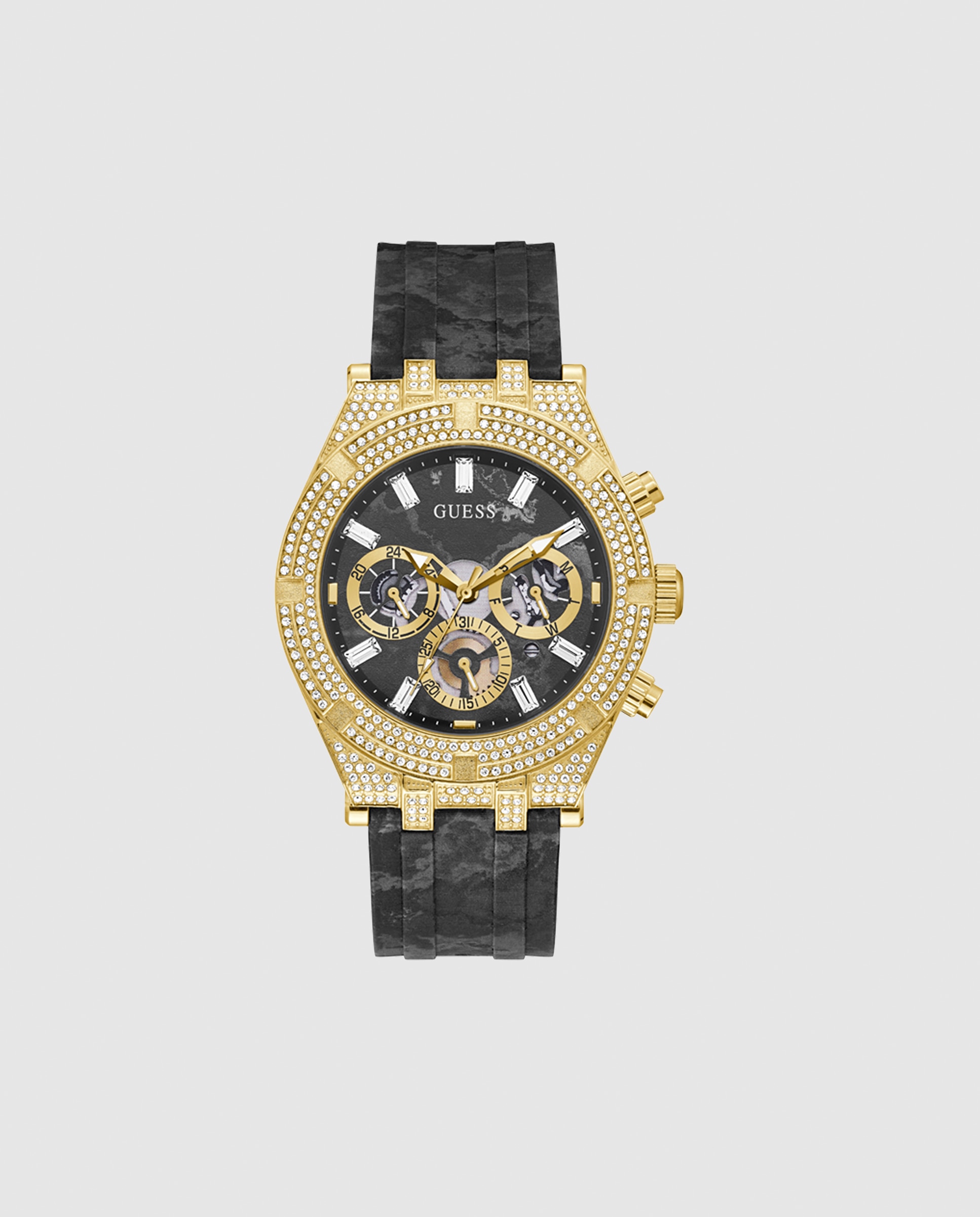 Relógio Continental Gw0418g2 de Silicone e Bracelete em Preto Preto-1