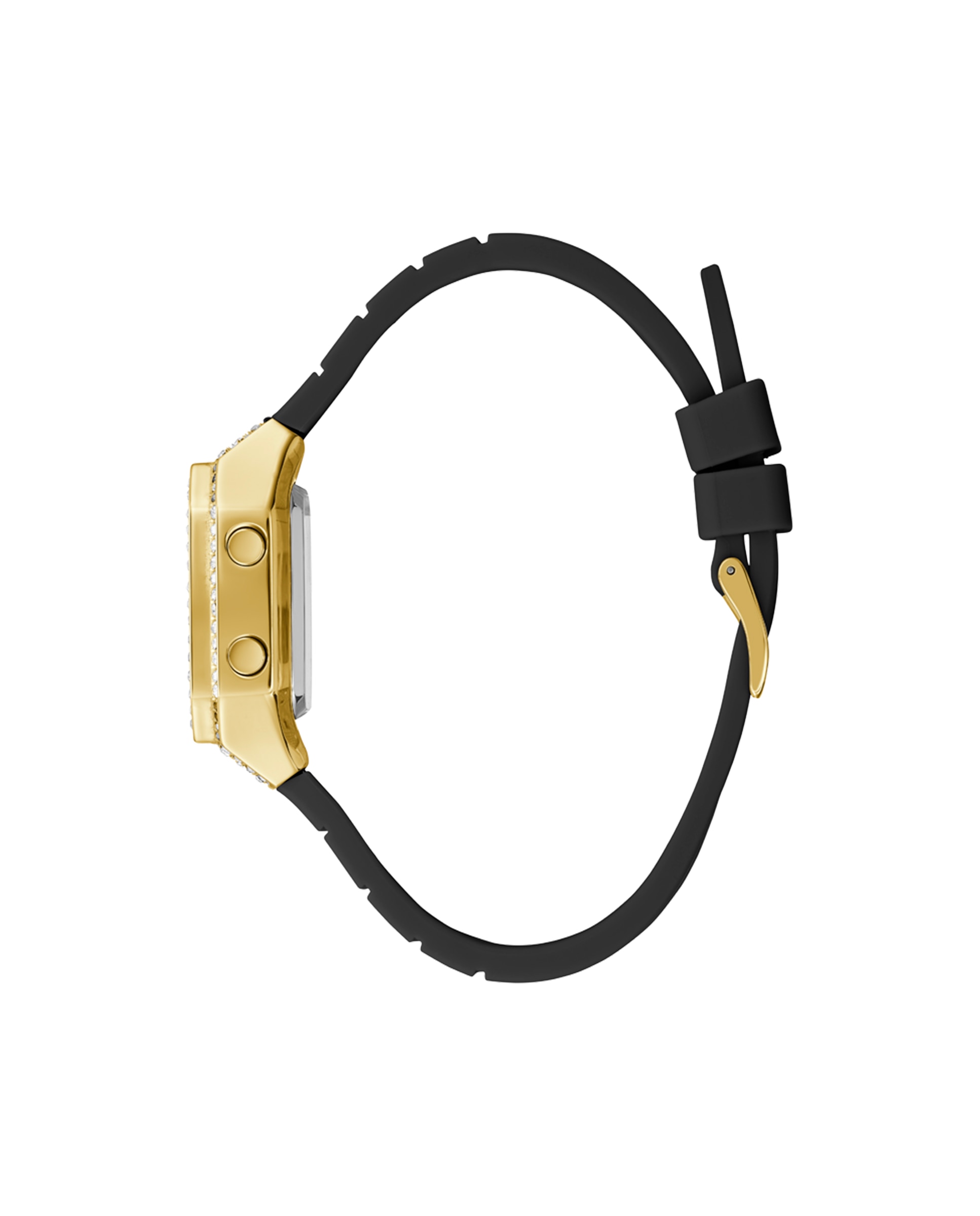 Relógio de Mulher Zoom Gw0430l2 de Silicone e Correia em Preto Preto-2